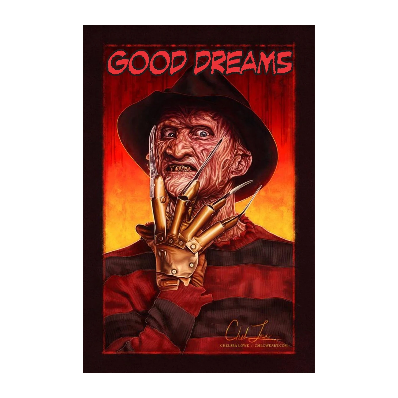 Freddy Krueger 'Good Dreams' Horror Wall Art