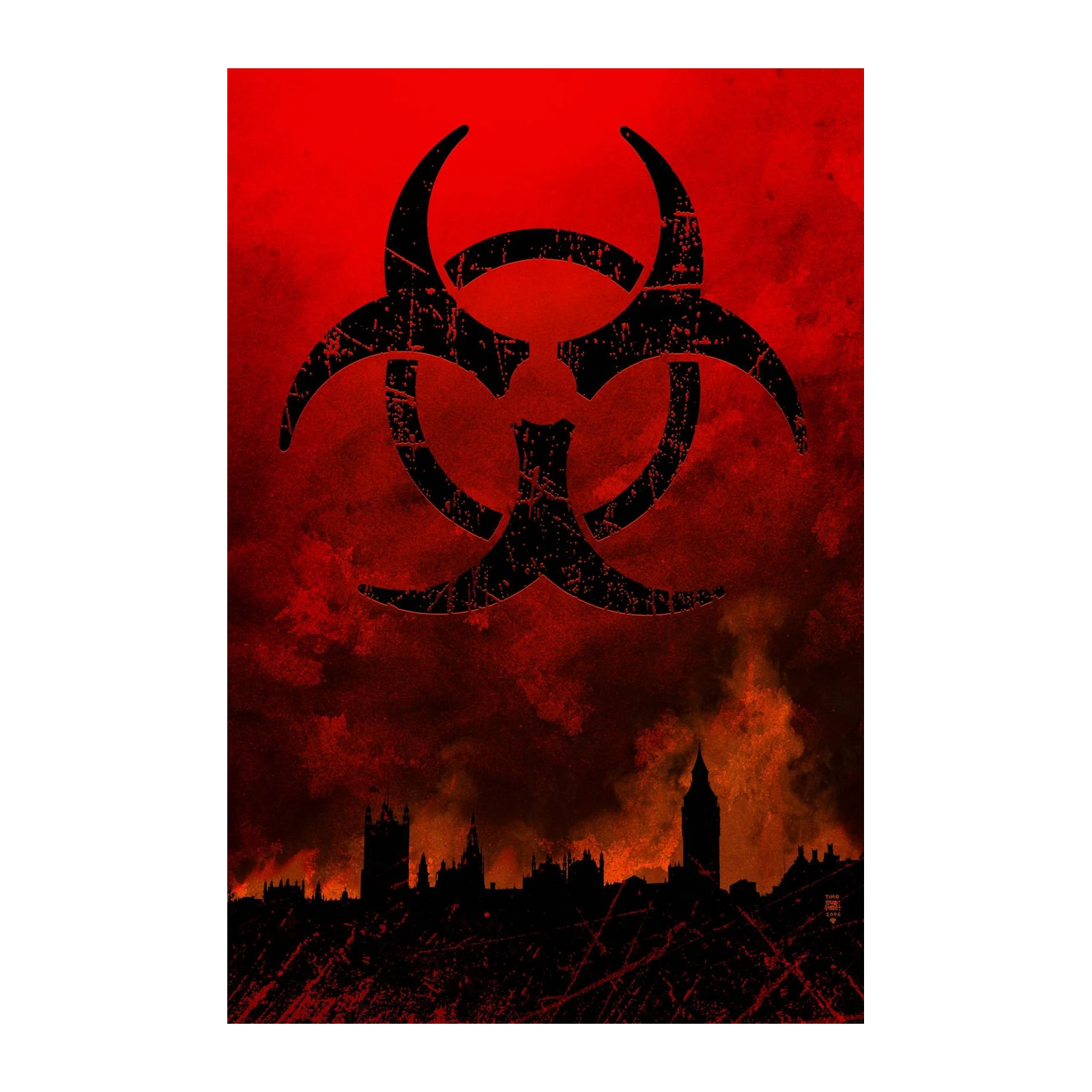 Biohazard London Skyline Wall Art