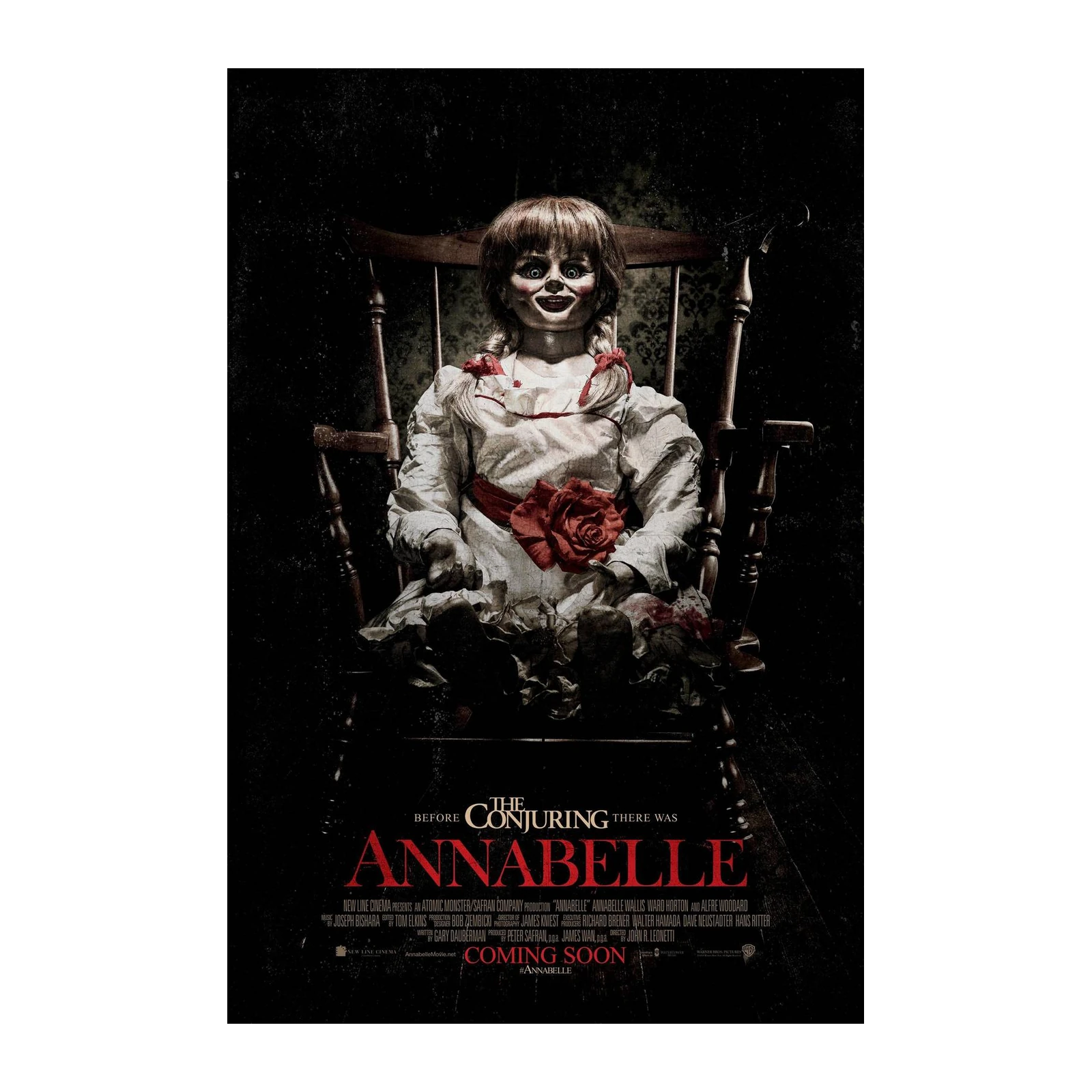 Creepy Annabelle Doll Horror Movie Wall Art