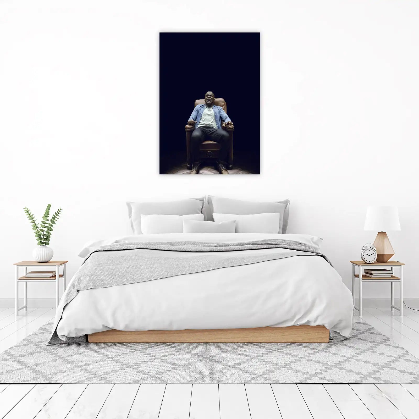 Intense Fear Man in Chair Wall Art