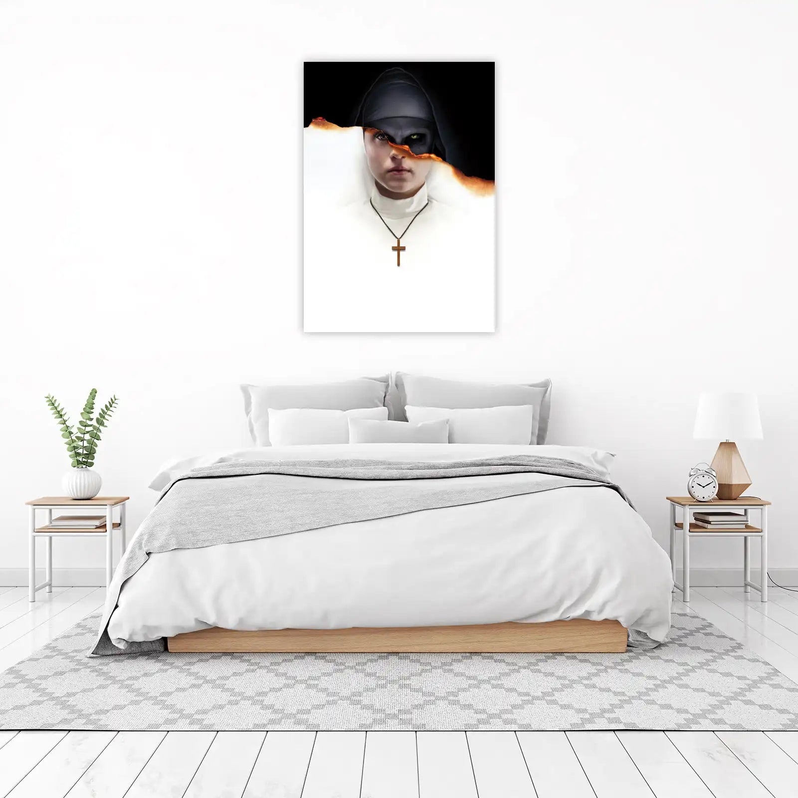 Scary Nun Demon Horror Gothic Art Wall Art
