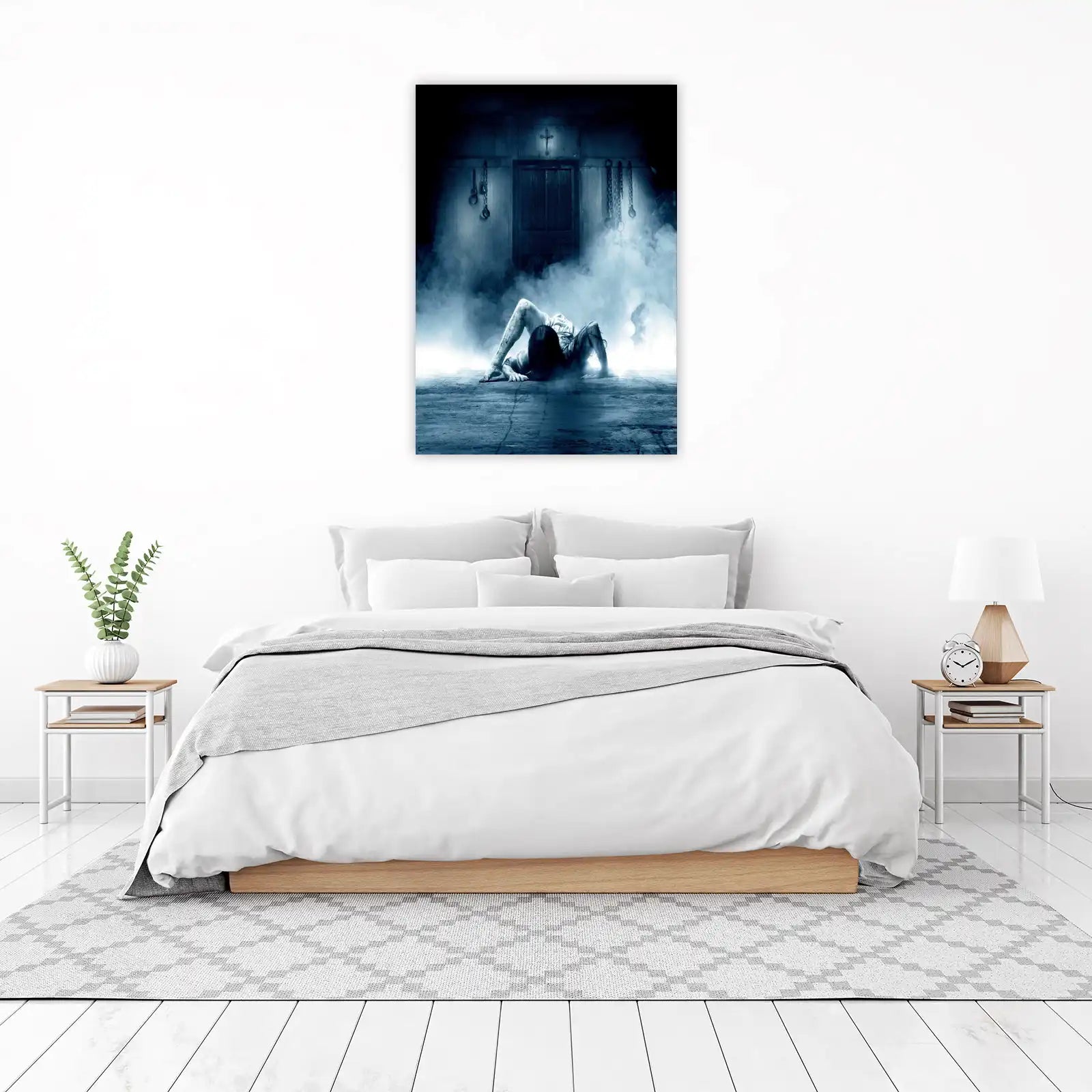 Haunting Horror Girl Crawling Wall Art