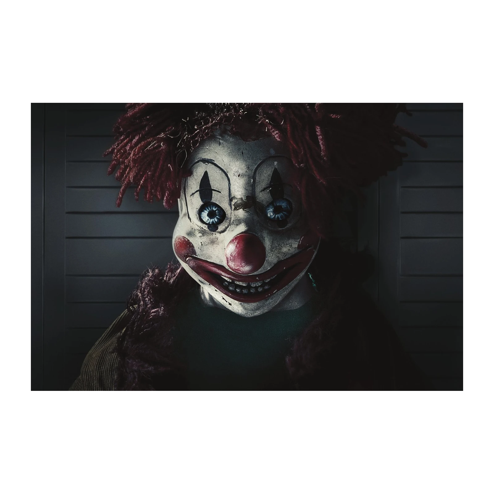 Creepy Clown Portrait Horror Wall Art