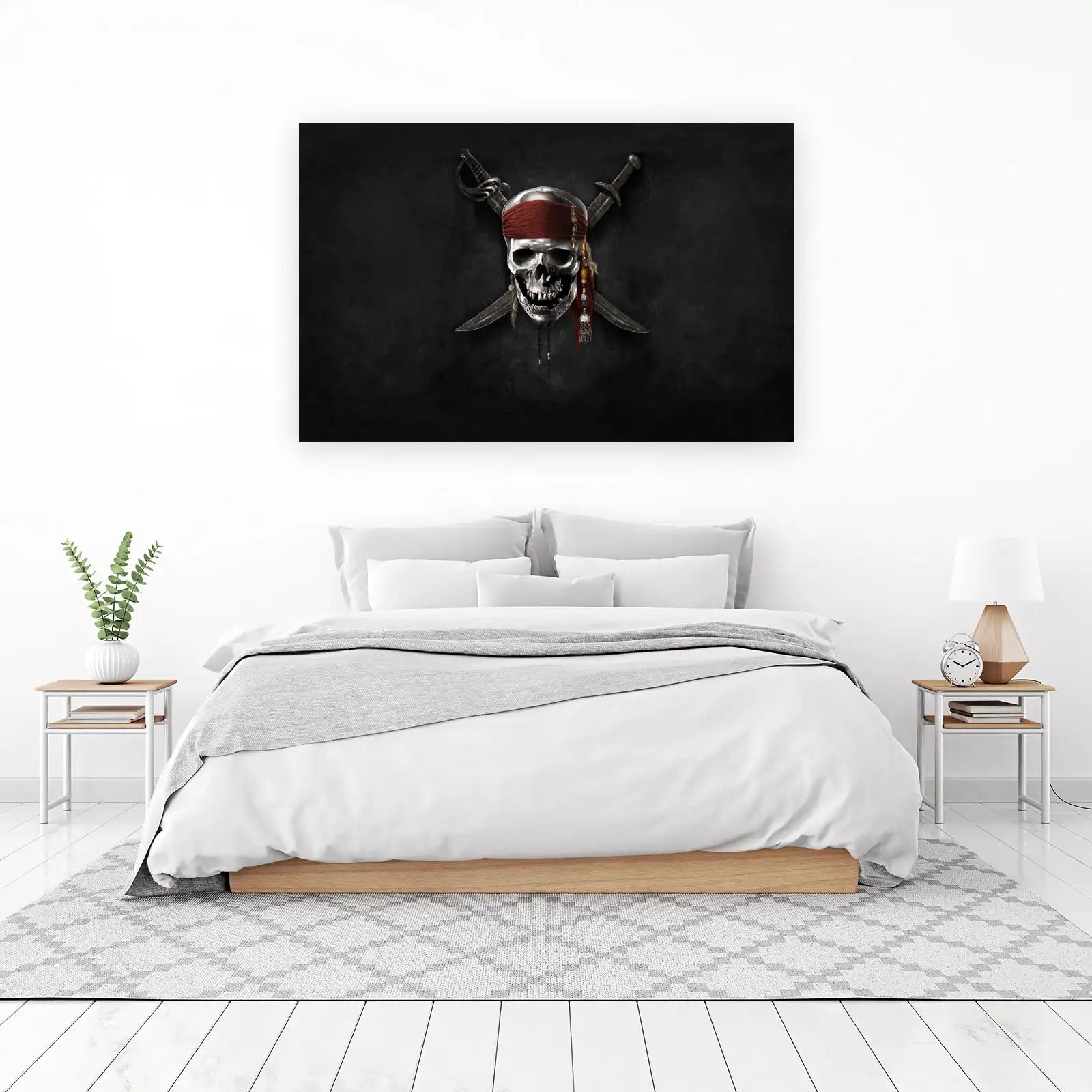 Pirate Skull & Swords Nautical Wall Art