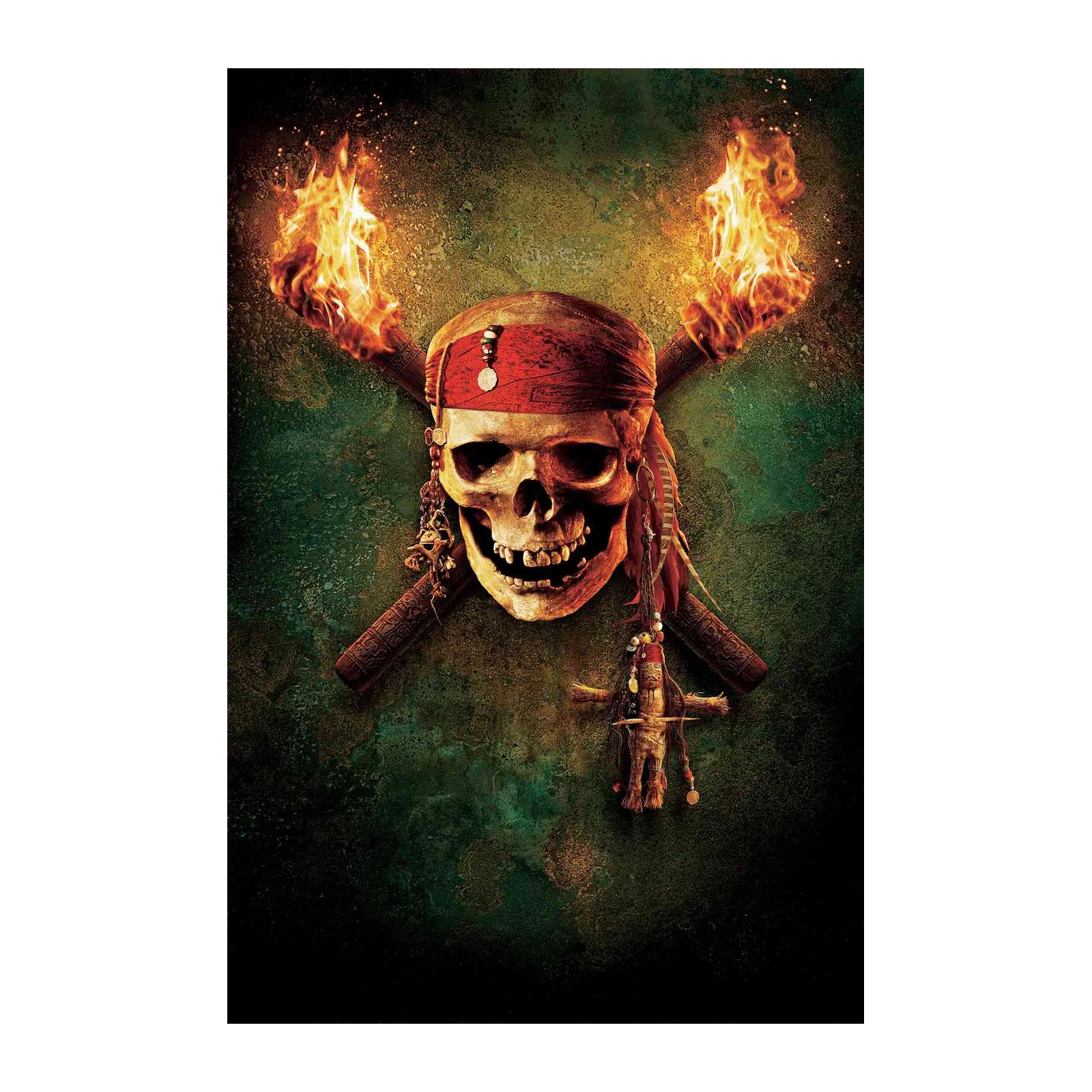 Pirate Skull & Torches Wall Art