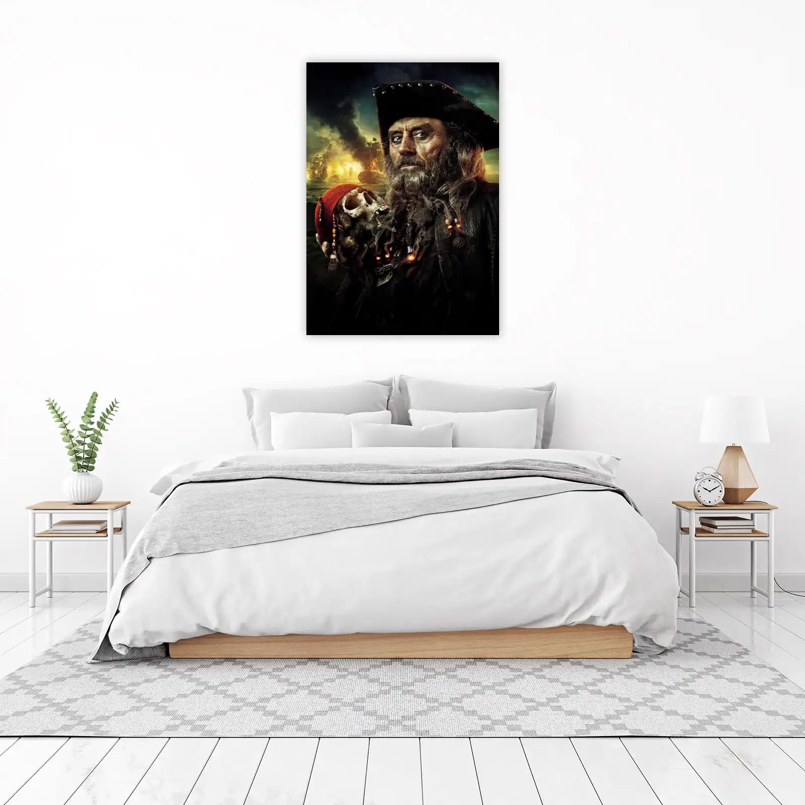 Blackbeard Pirate Skull Cinematic Wall Art