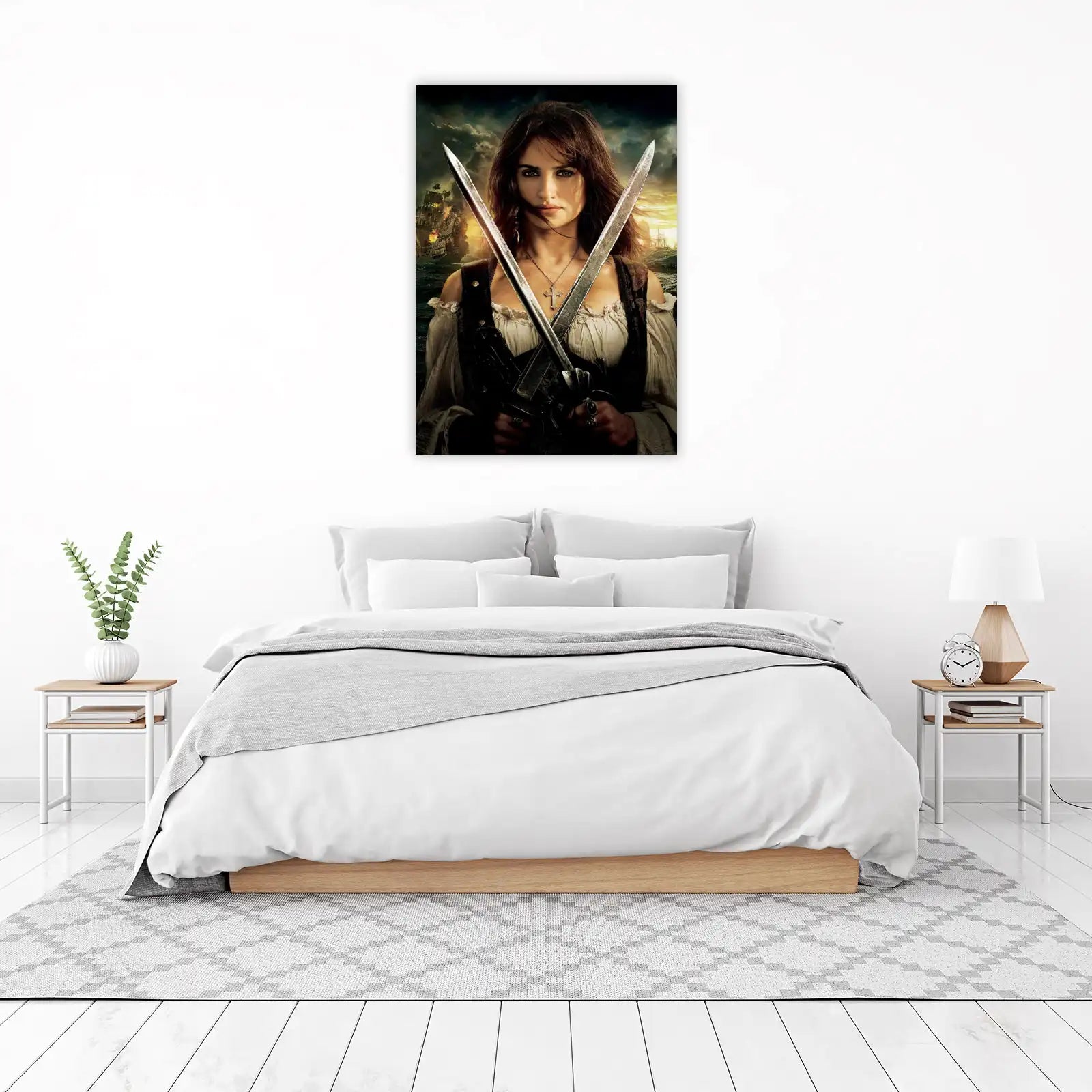 Fearless Pirate Queen Cross Swords Wall Art
