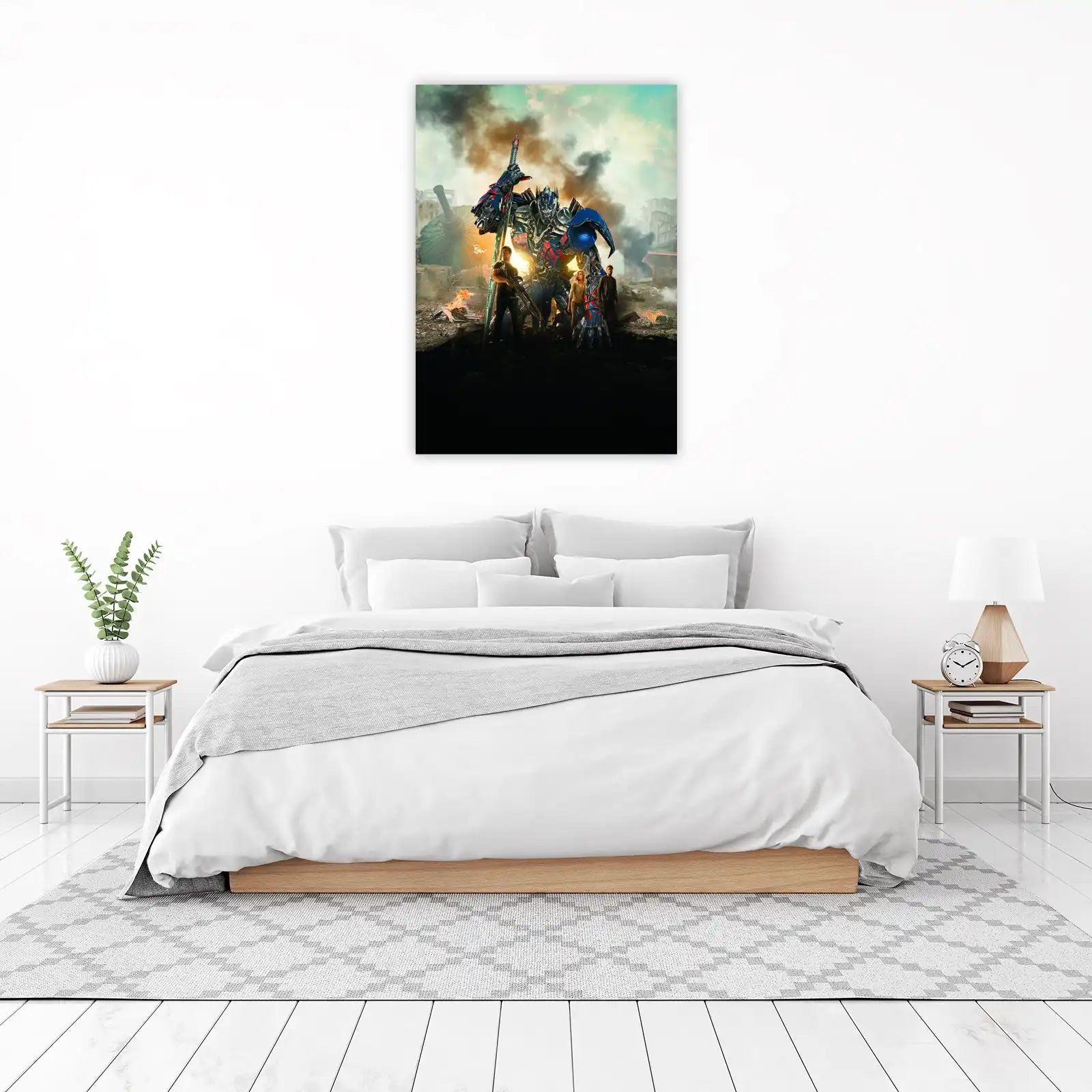 Optimus Prime Transformers Battle Scene Wall Art