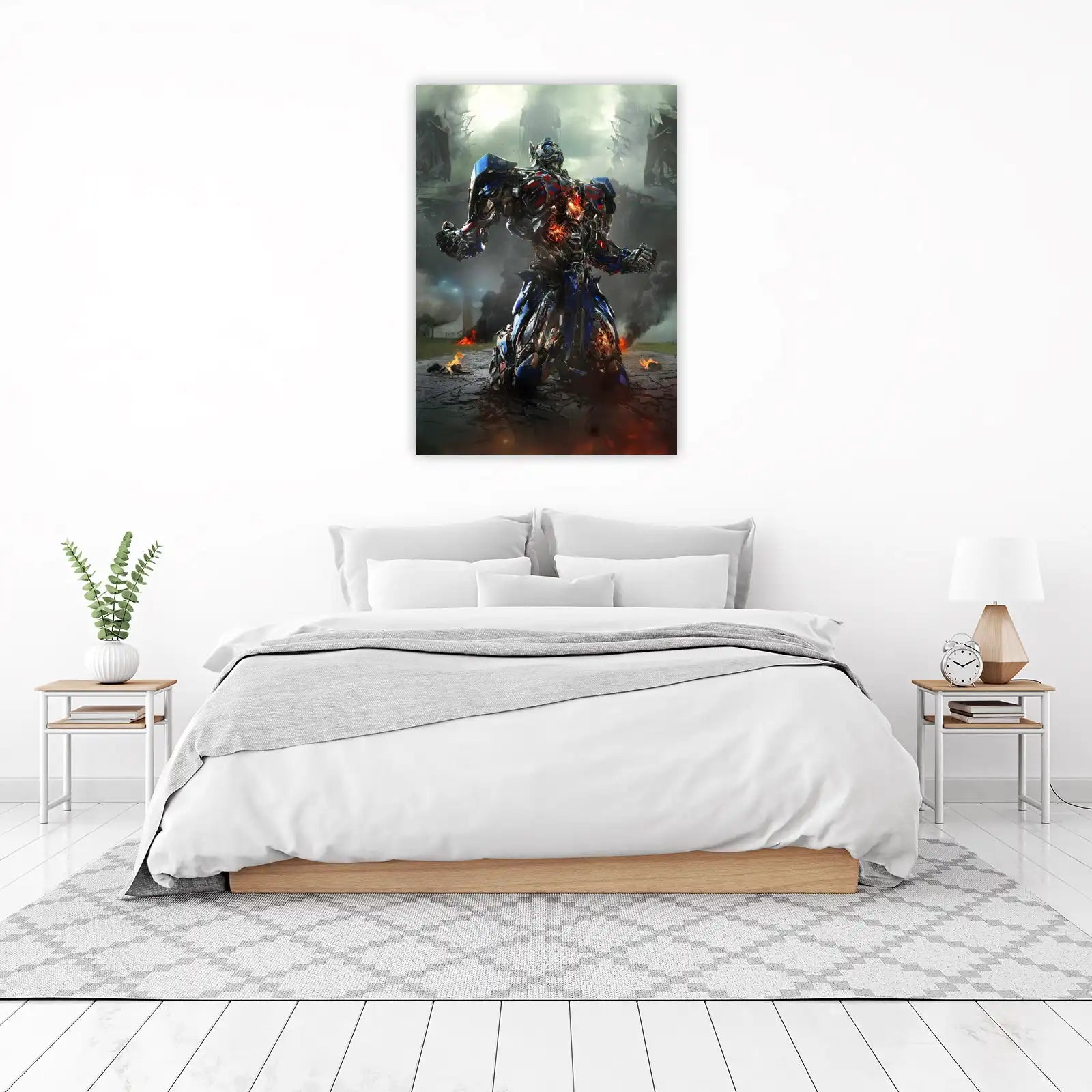 Epic Optimus Prime Battlefield Wall Art