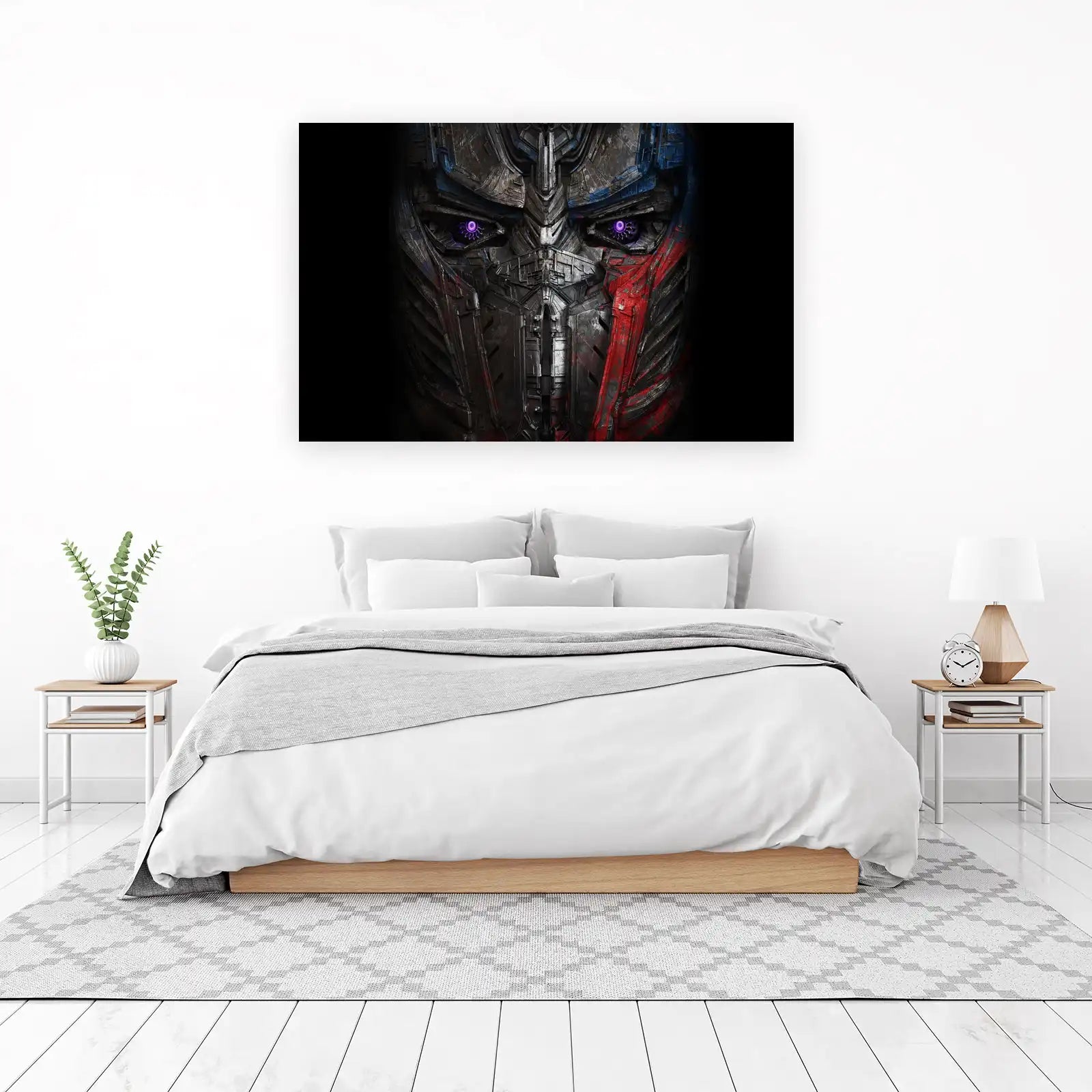 Optimus Prime Robot Face Art Wall Art