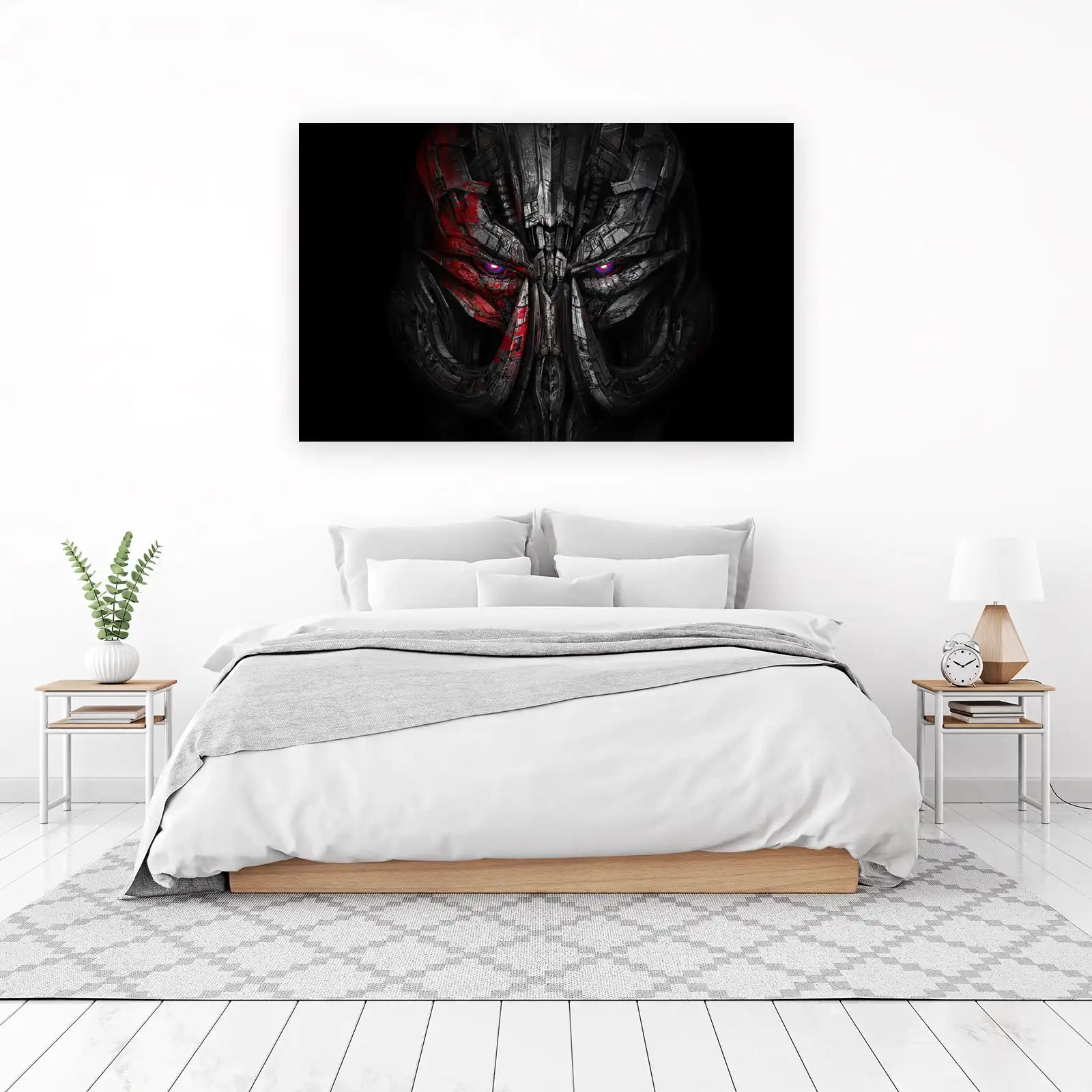 Intense Robot Face Art Wall Art