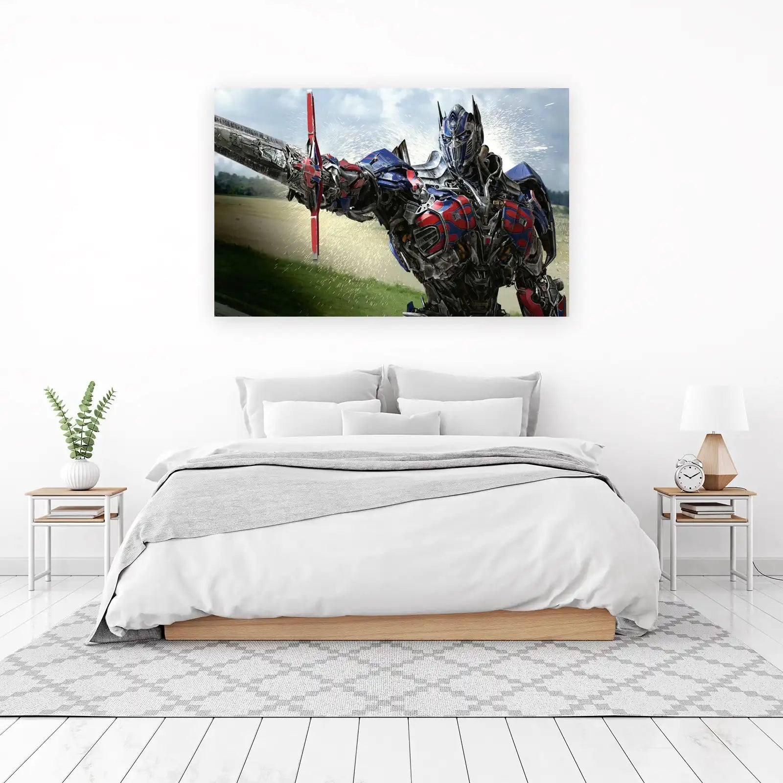 Epic Optimus Prime Transformers Wall Art