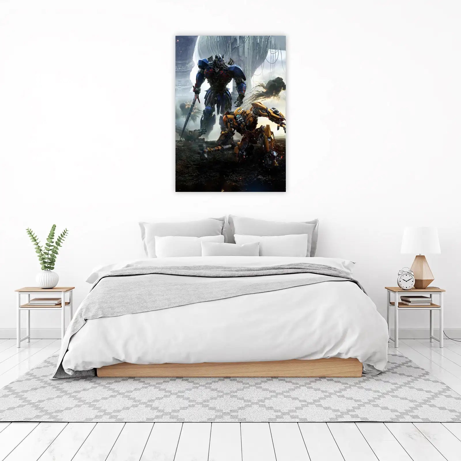 Optimus Prime & Bumblebee Epic Battle Wall Art