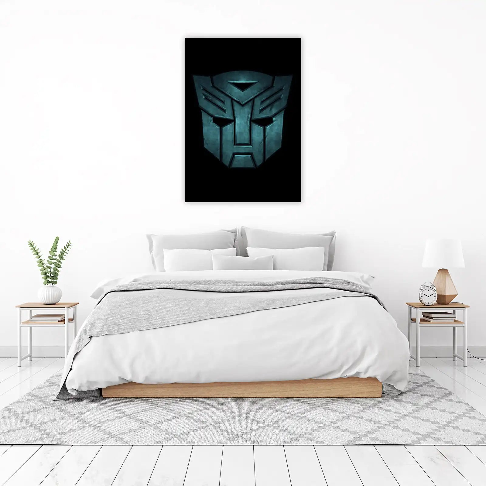 Autobot Logo Teal Textured Wall Art