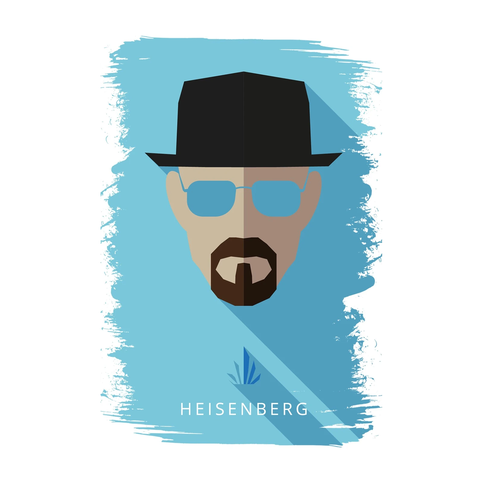 Iconic Heisenberg Portrait Minimalist Wall Art