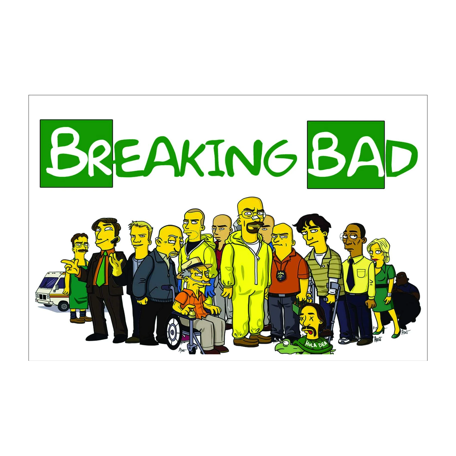 Breaking Bad Simpsons Style Wall Art