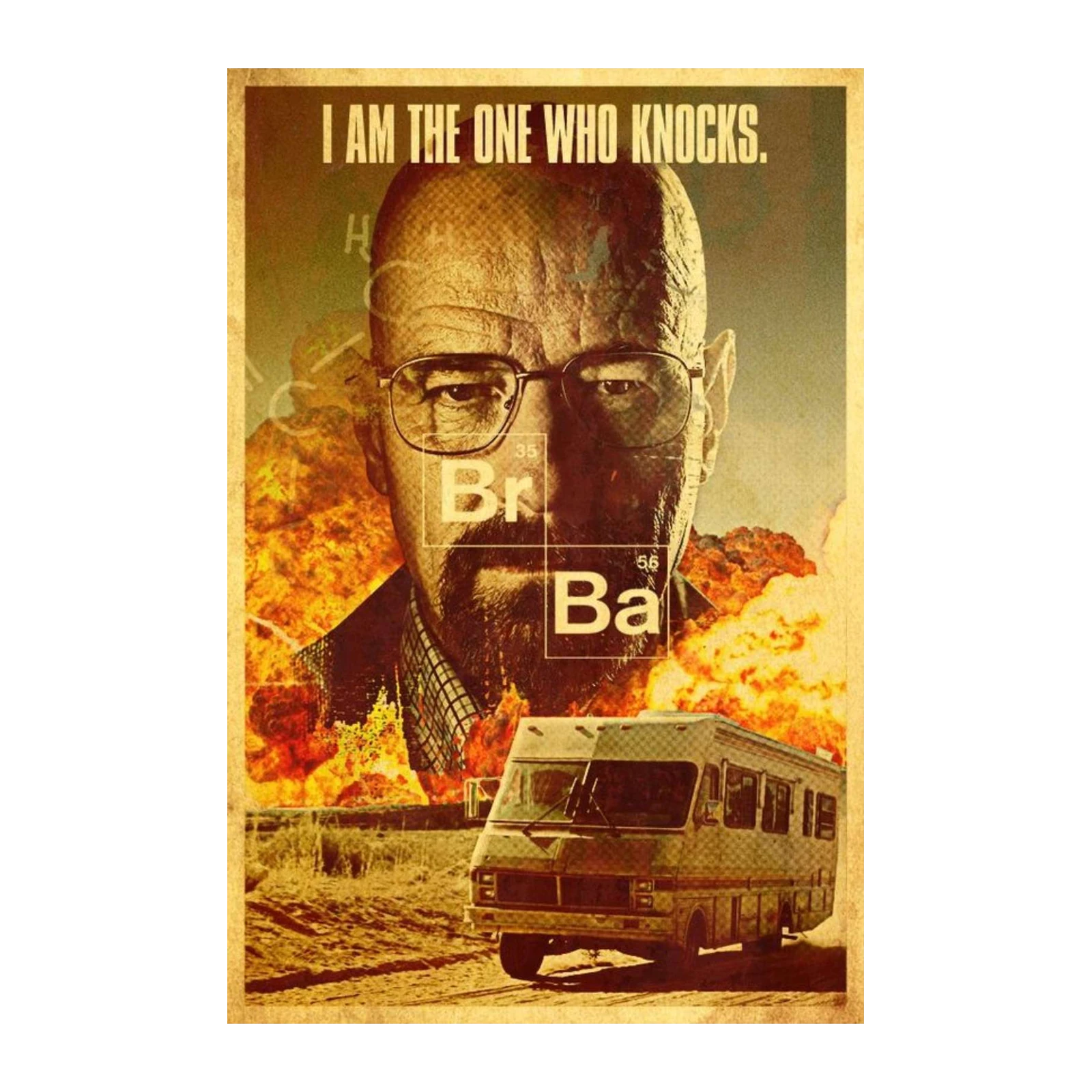 Walter White "Heisenberg" "I Am The One Who Knocks" Wall Art