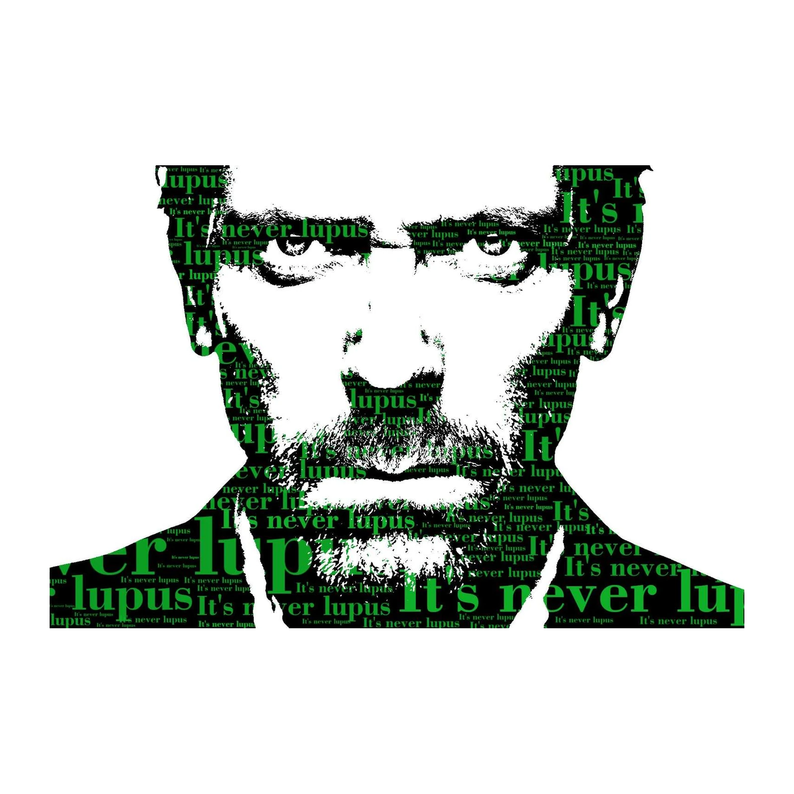 Gritty Medical Quote "It's Never Lupus" Wall Art