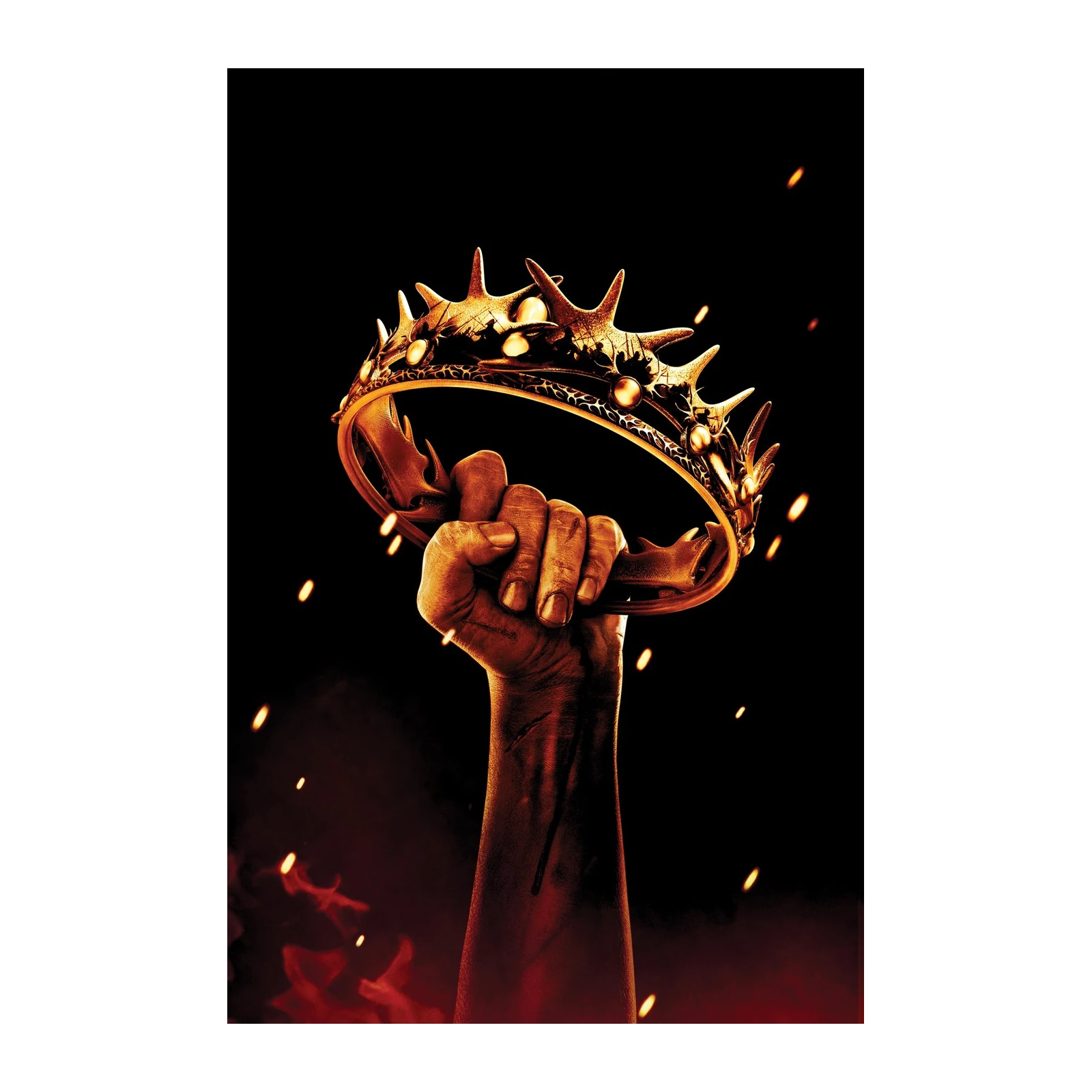 Victorious Golden Crown Fist Wall Art