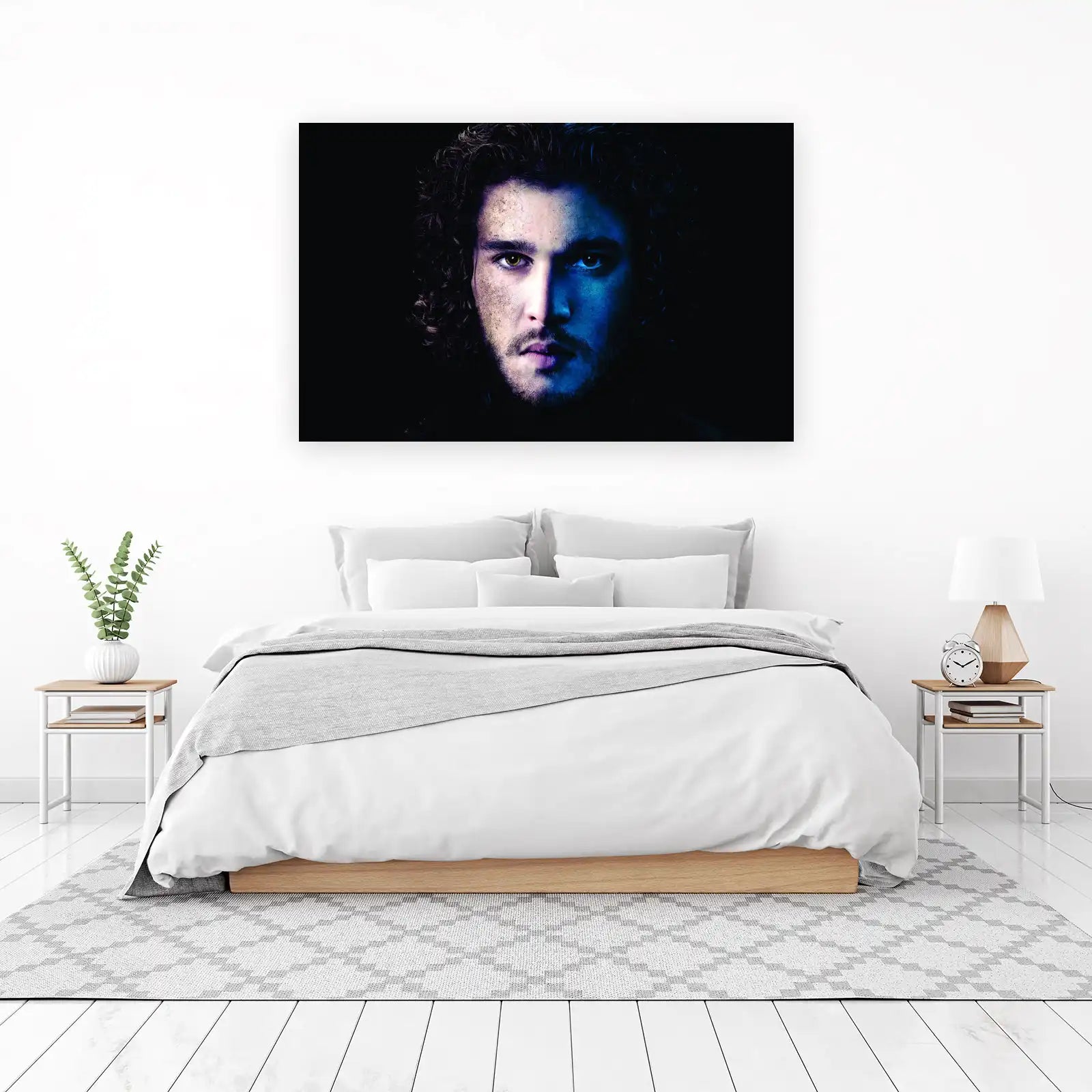 Jon Snow Dramatic Portrait Wall Art