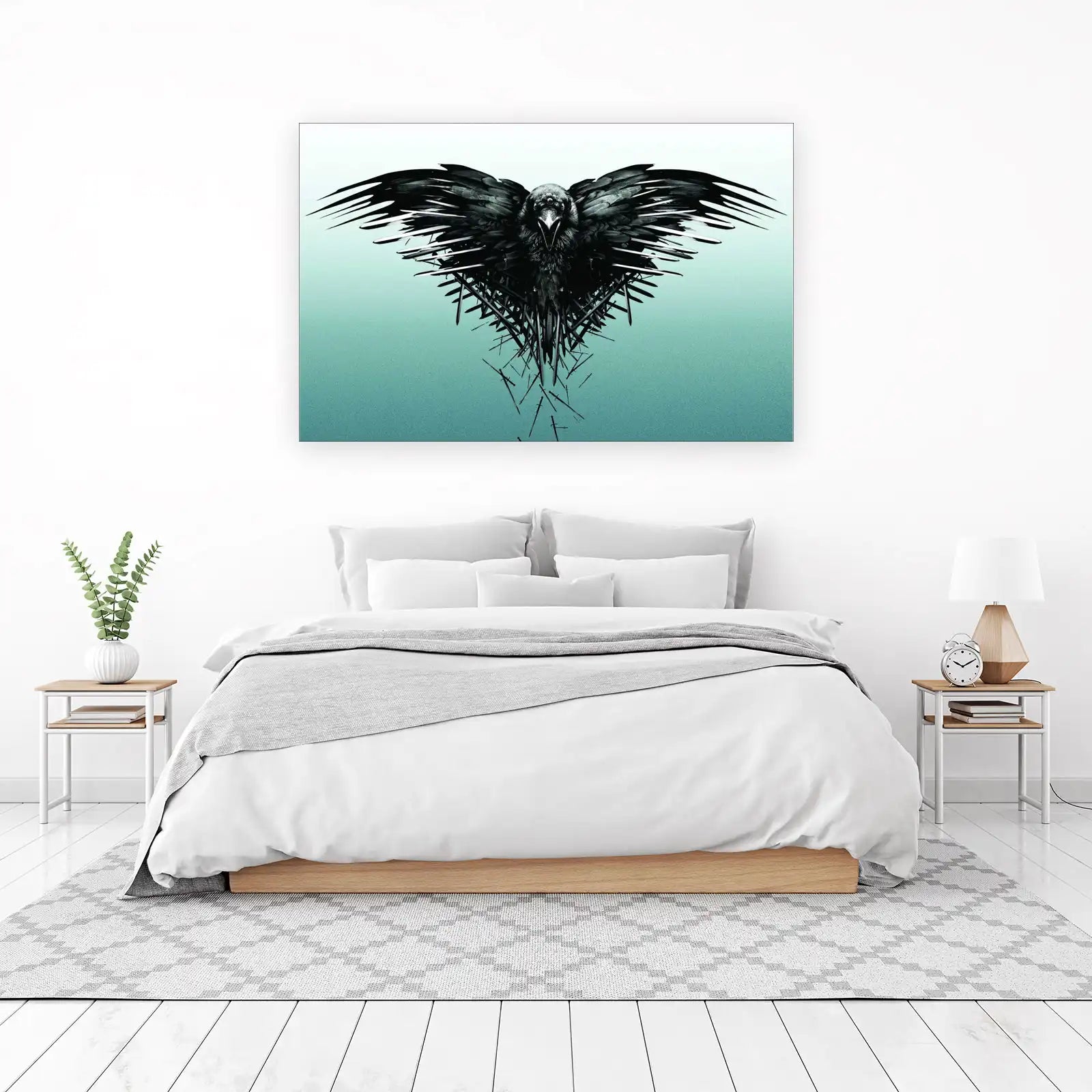 Mystic Raven Sword Throne Wall Art