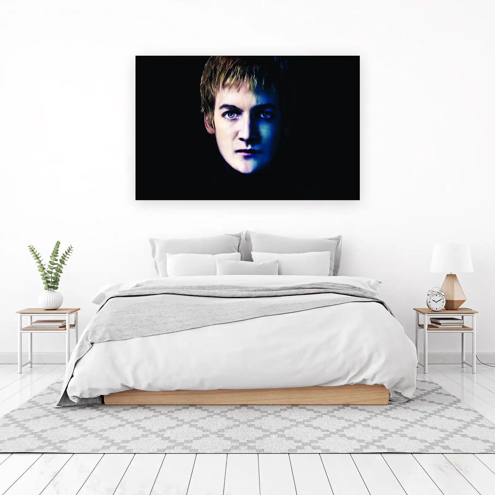 Intense Gaze Character Portrait Wall Art