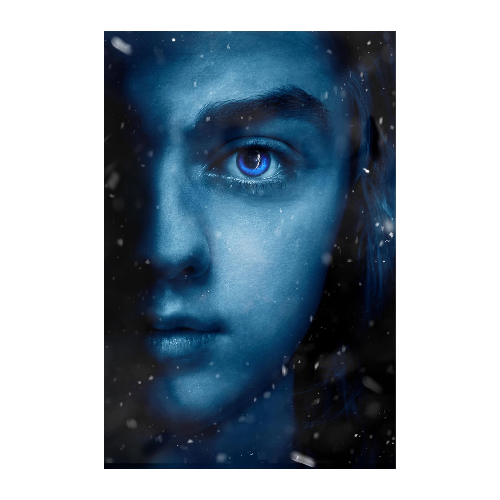 Mysterious Blue Eye Snowfall Wall Art