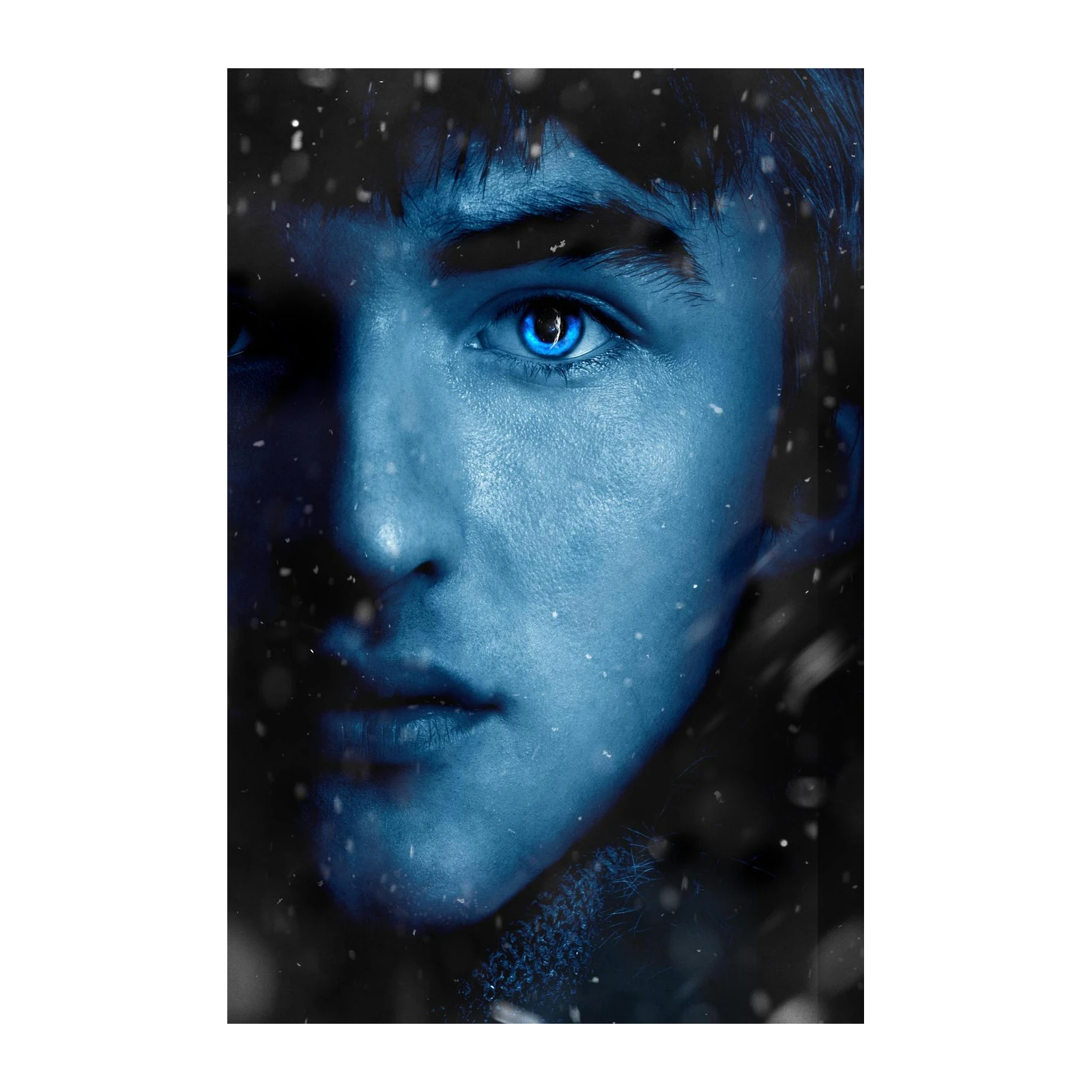 Striking Blue Eye of Winter King Wall Art