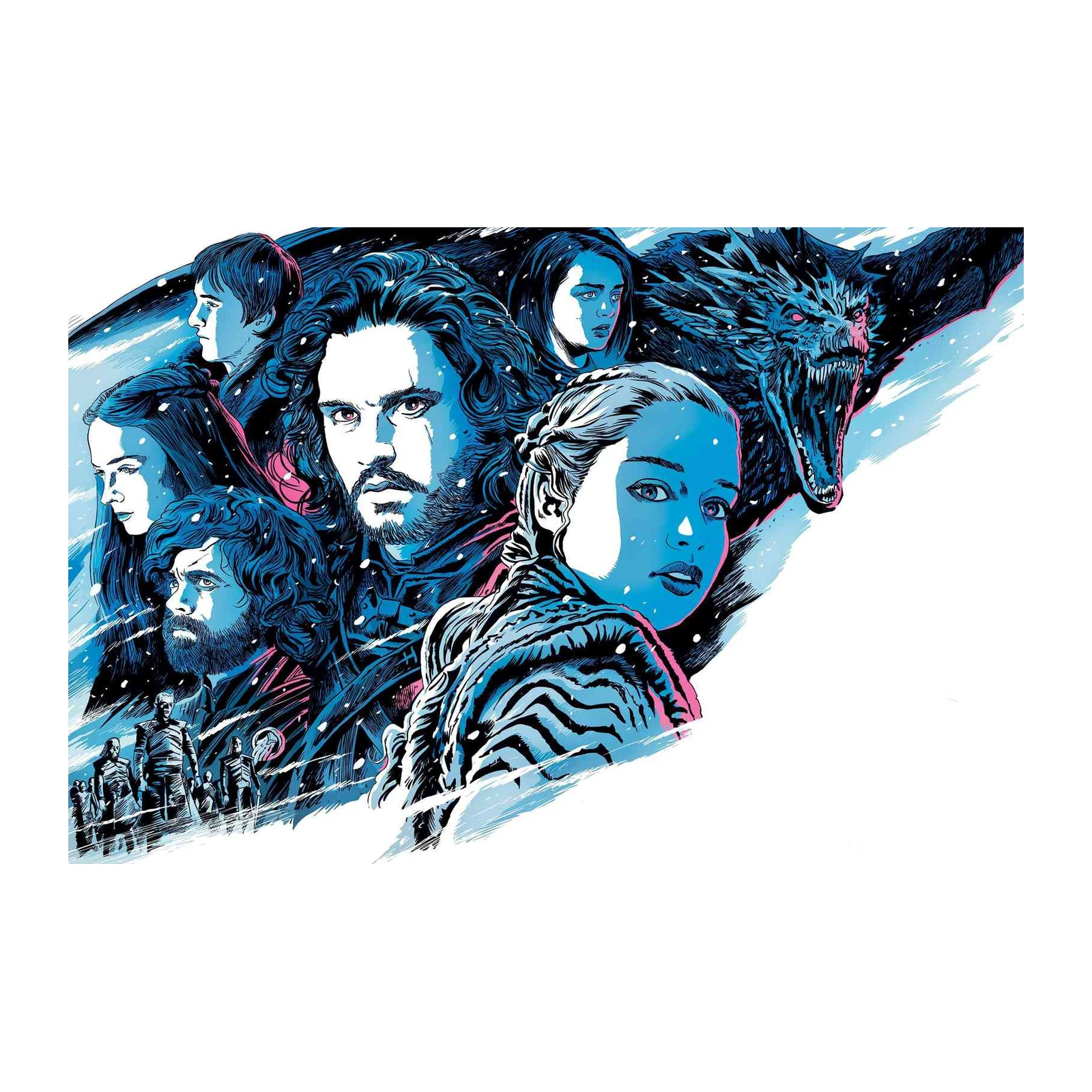 Iconic Game of Thrones Characters Wall Art