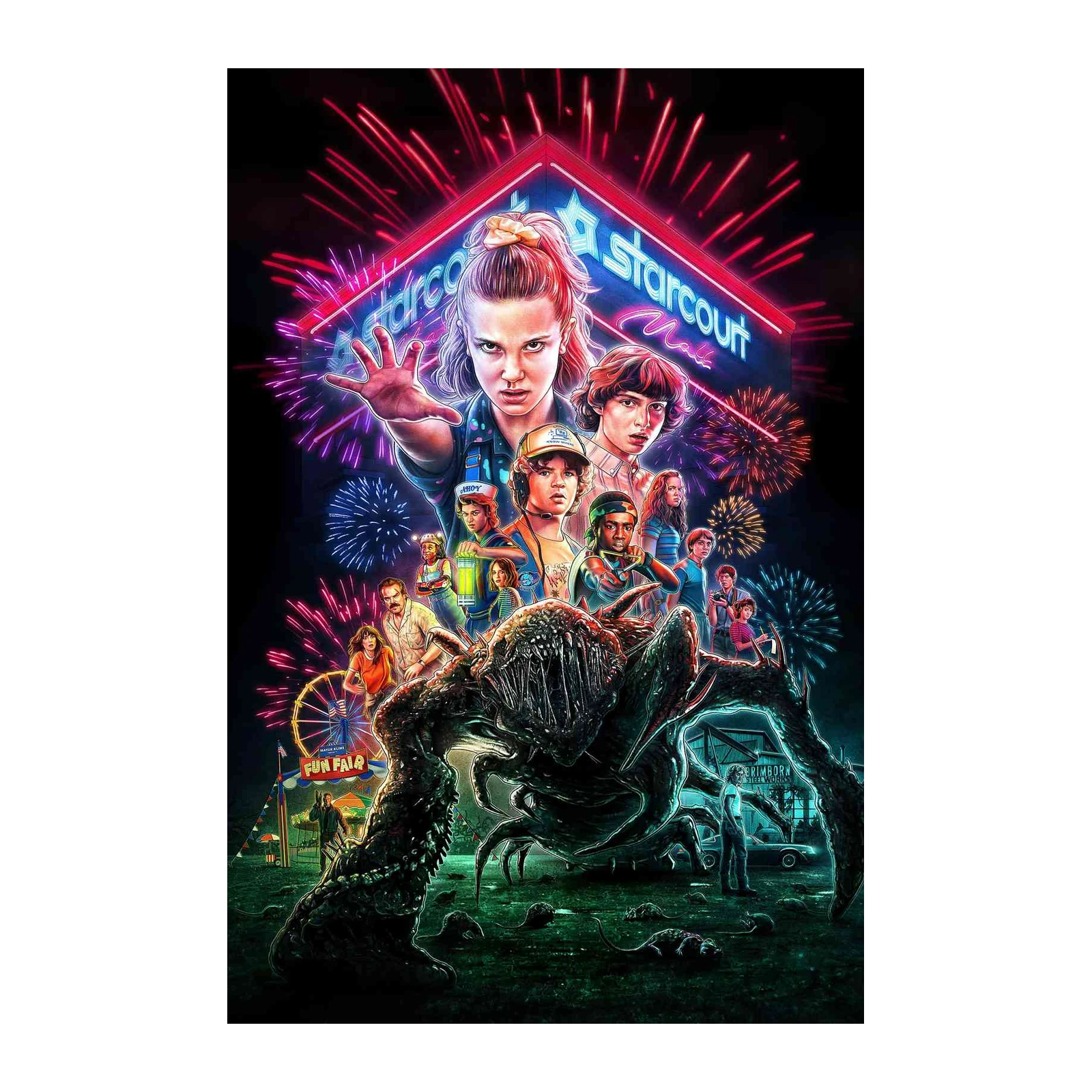 Stranger Things Starcourt Mall Monster Wall Art