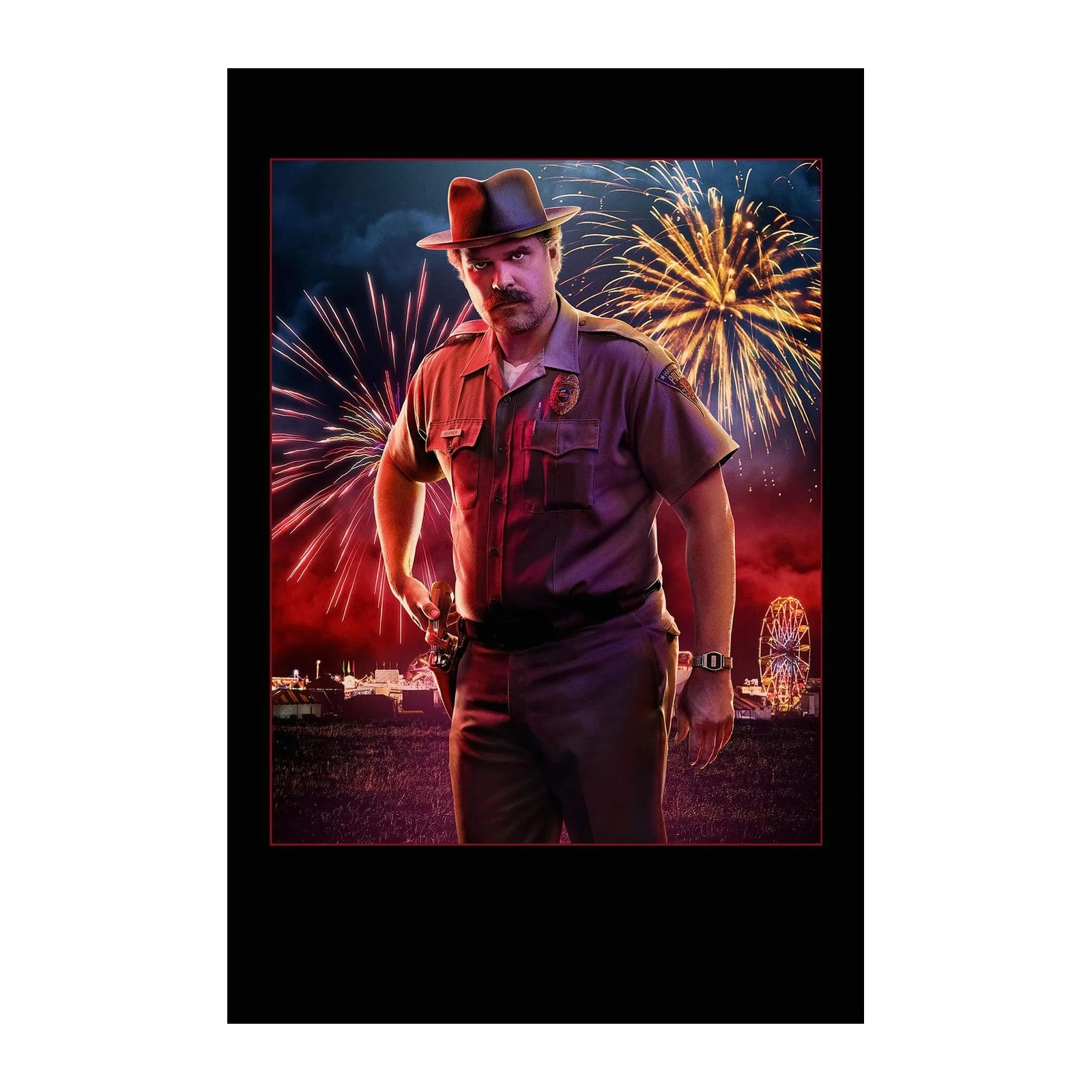 Stranger Things Hopper Fireworks Wall Art
