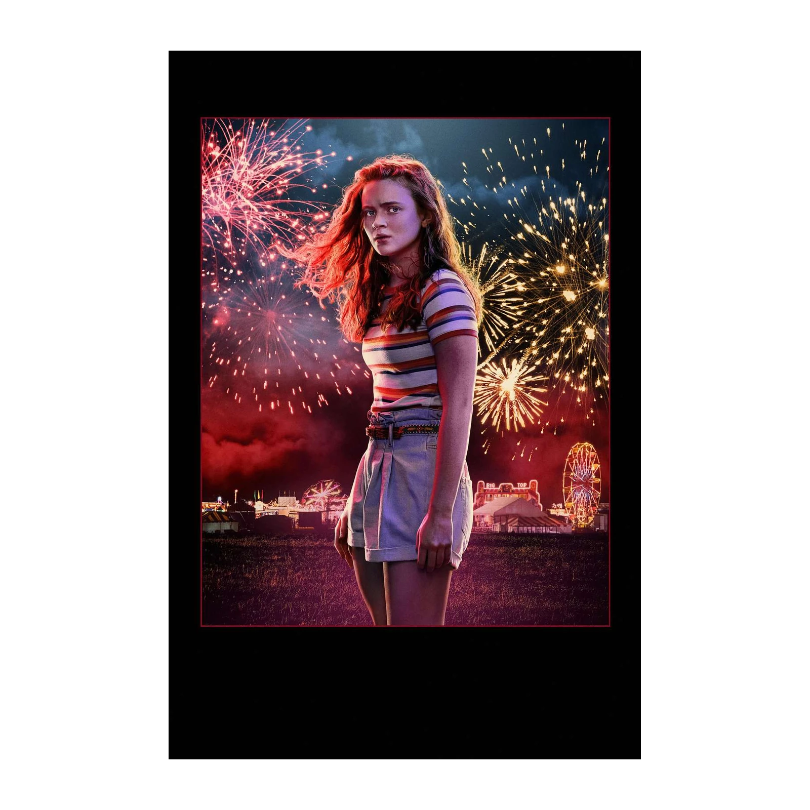 Max Stranger Things 80s Retro Fireworks Wall Art
