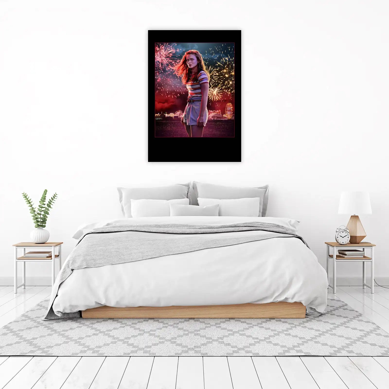 Max Stranger Things 80s Retro Fireworks Wall Art