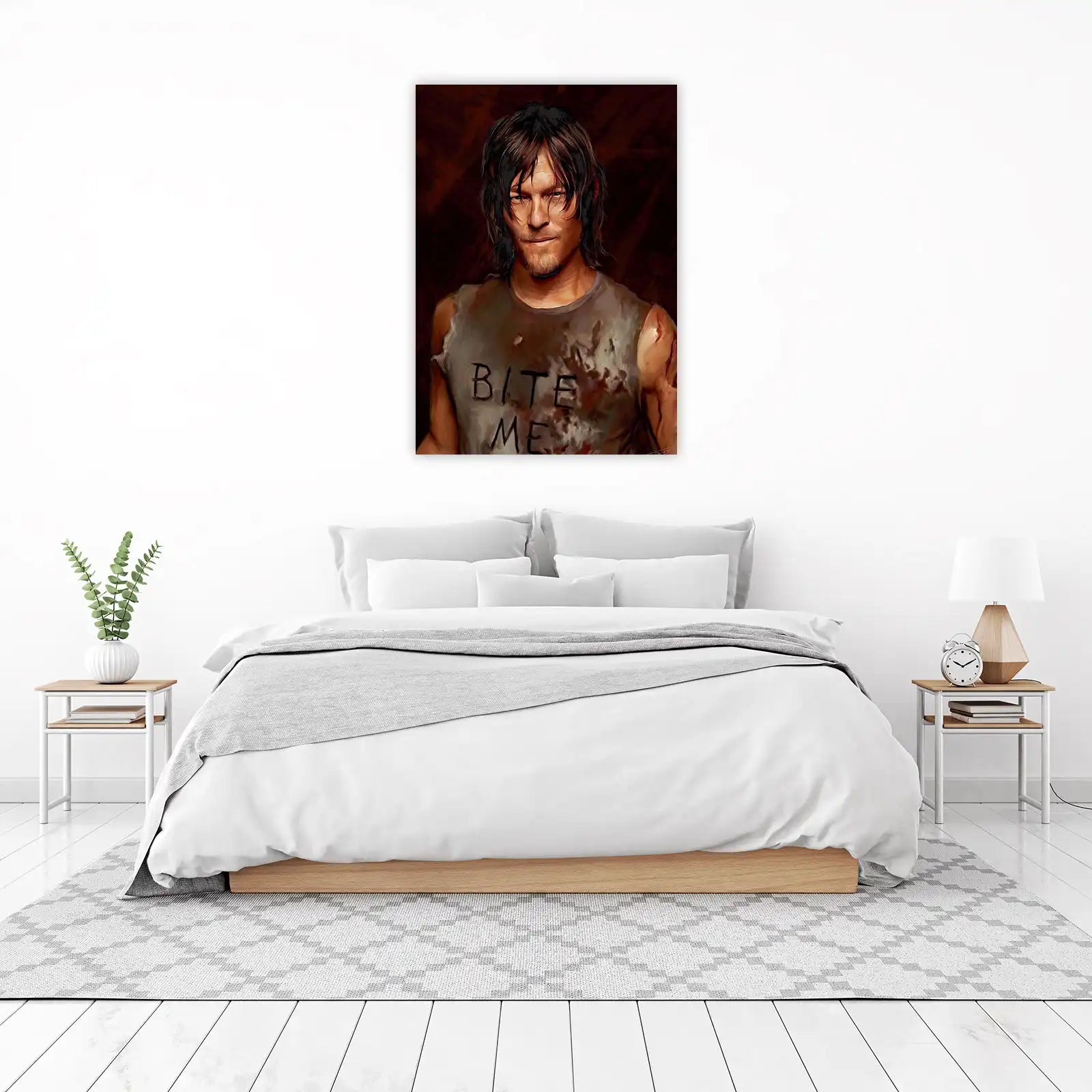 Daryl Dixon "Bite Me" Quote Wall Art