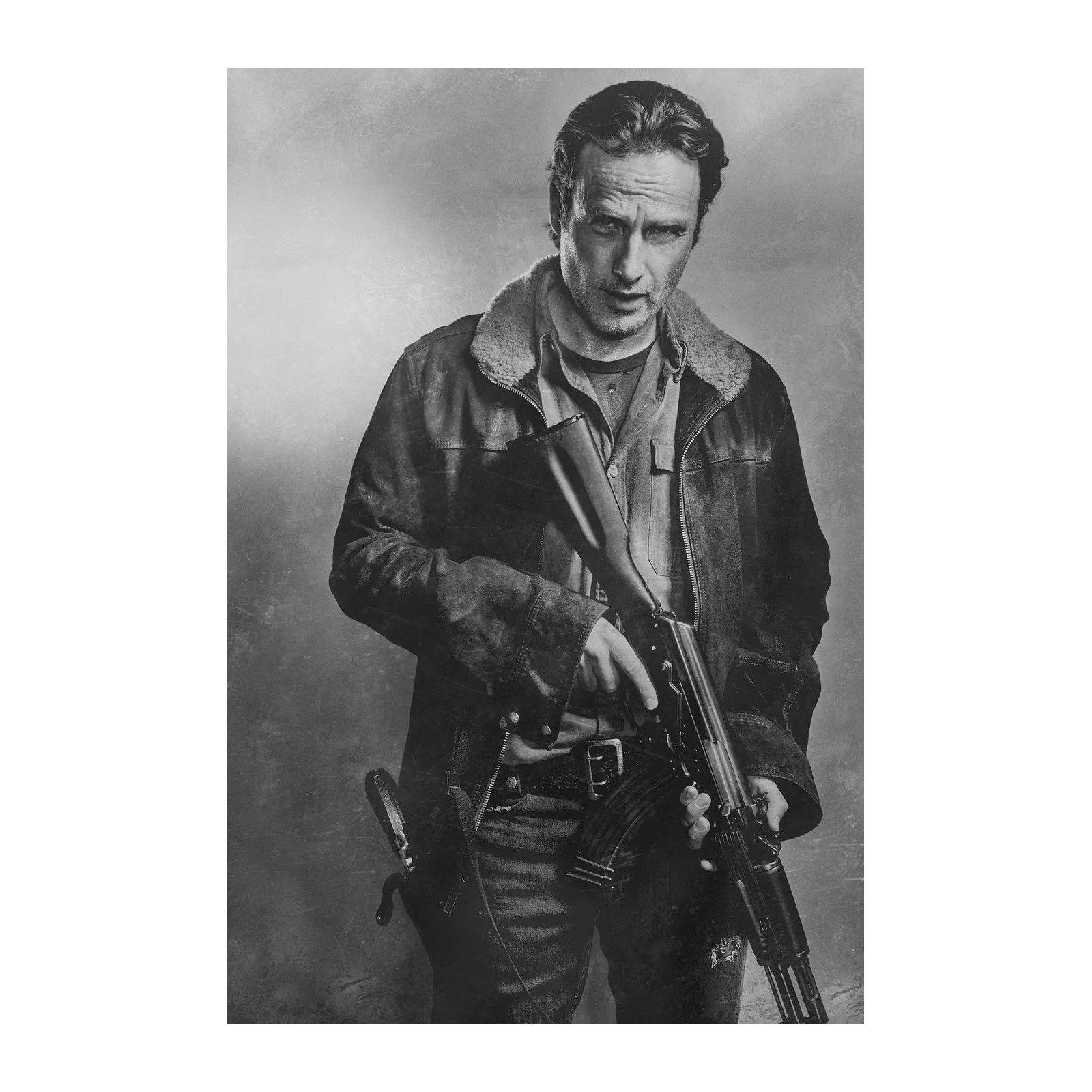 Gritty Survivor Rick Grimes Wall Art