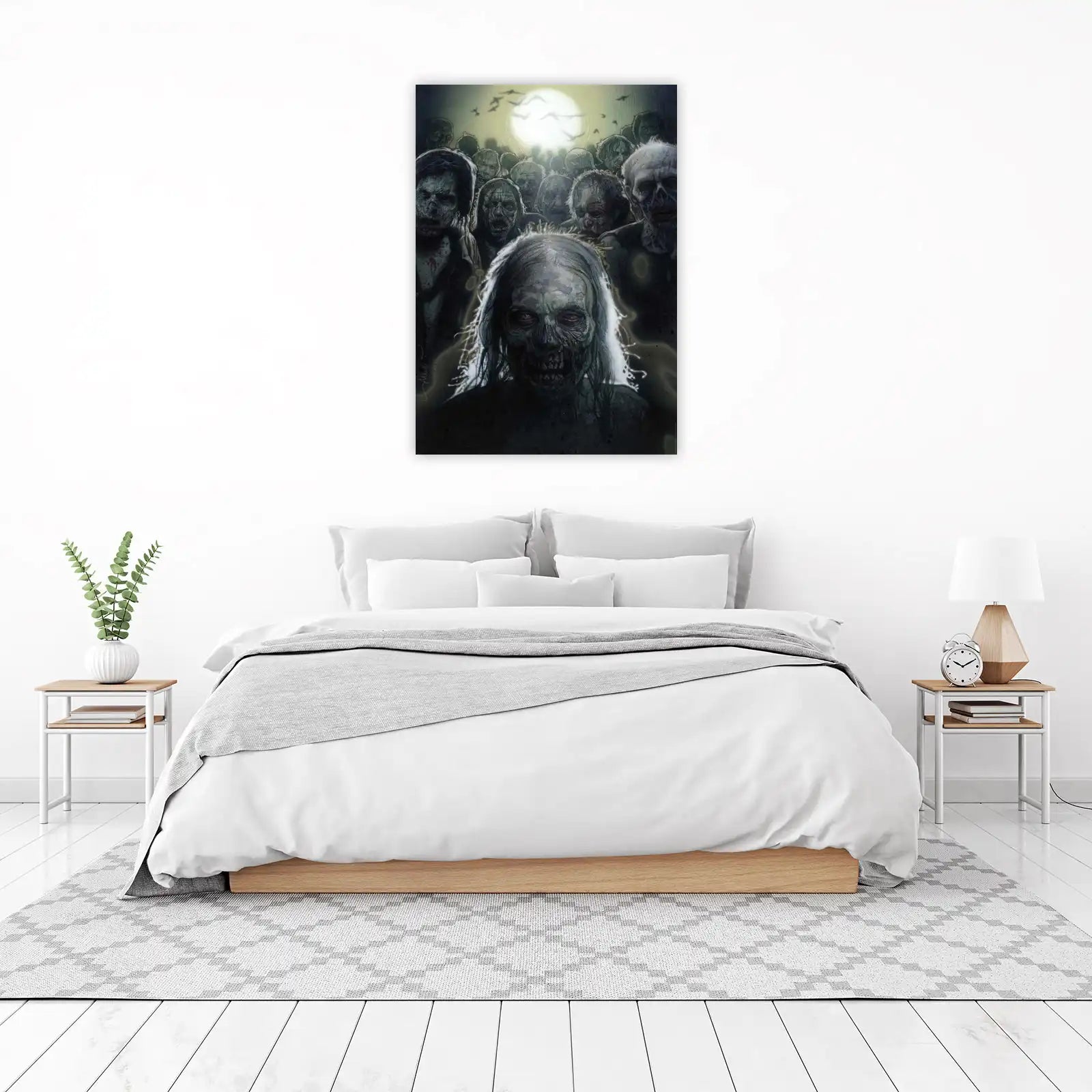 Zombie Horde Moonlit Wall Art