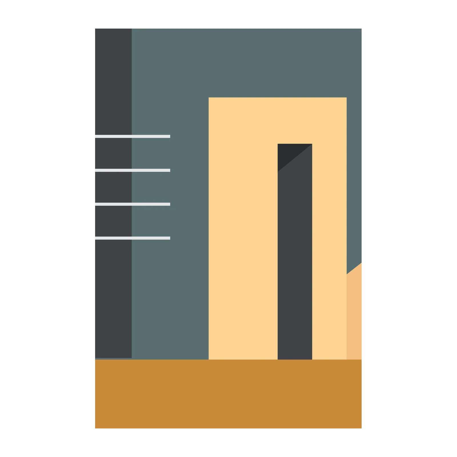Modern Geometric Architecture Wall Art