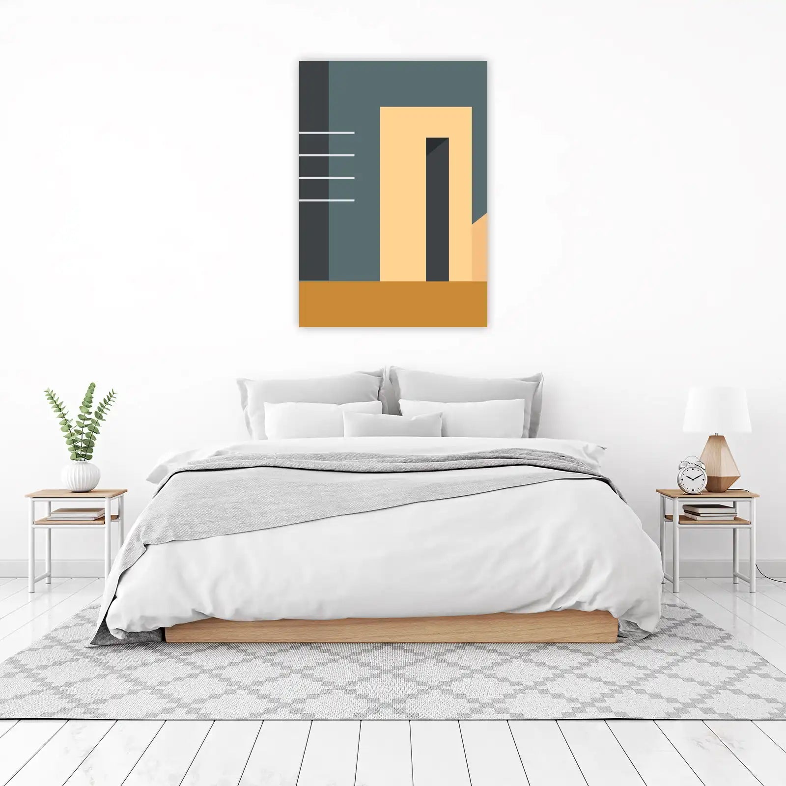 Modern Geometric Architecture Wall Art