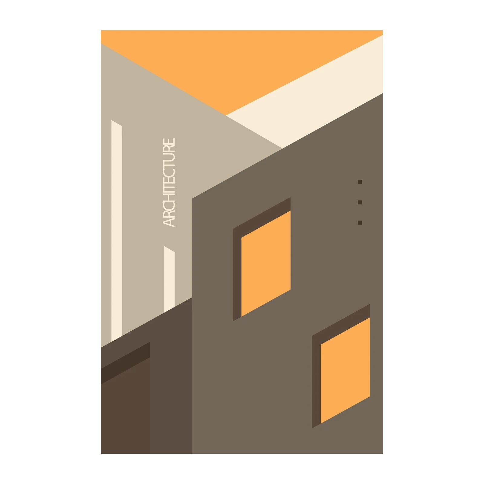 Modern Geometric Architecture Wall Art