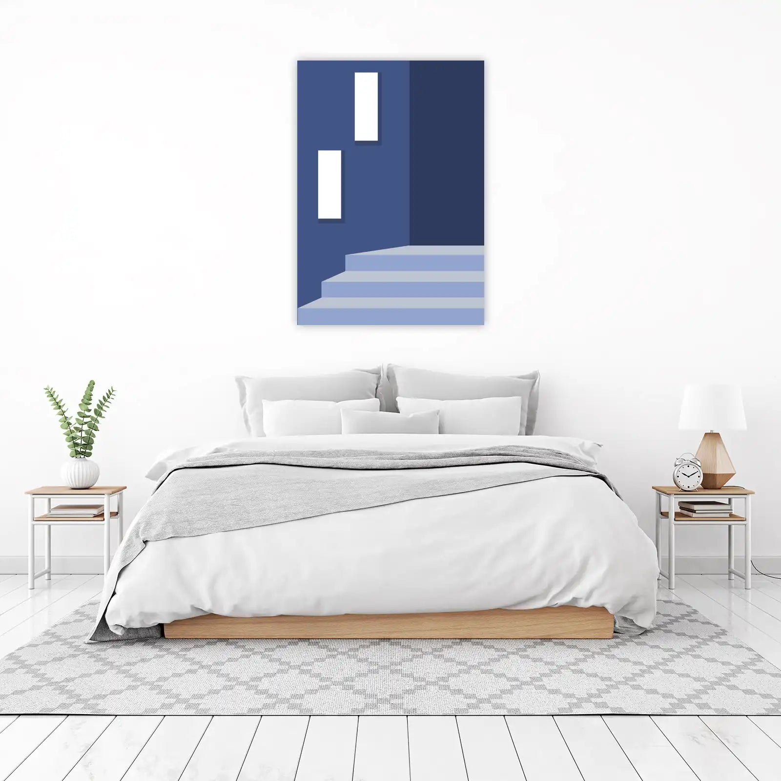 Modern Geometric Staircase Wall Art