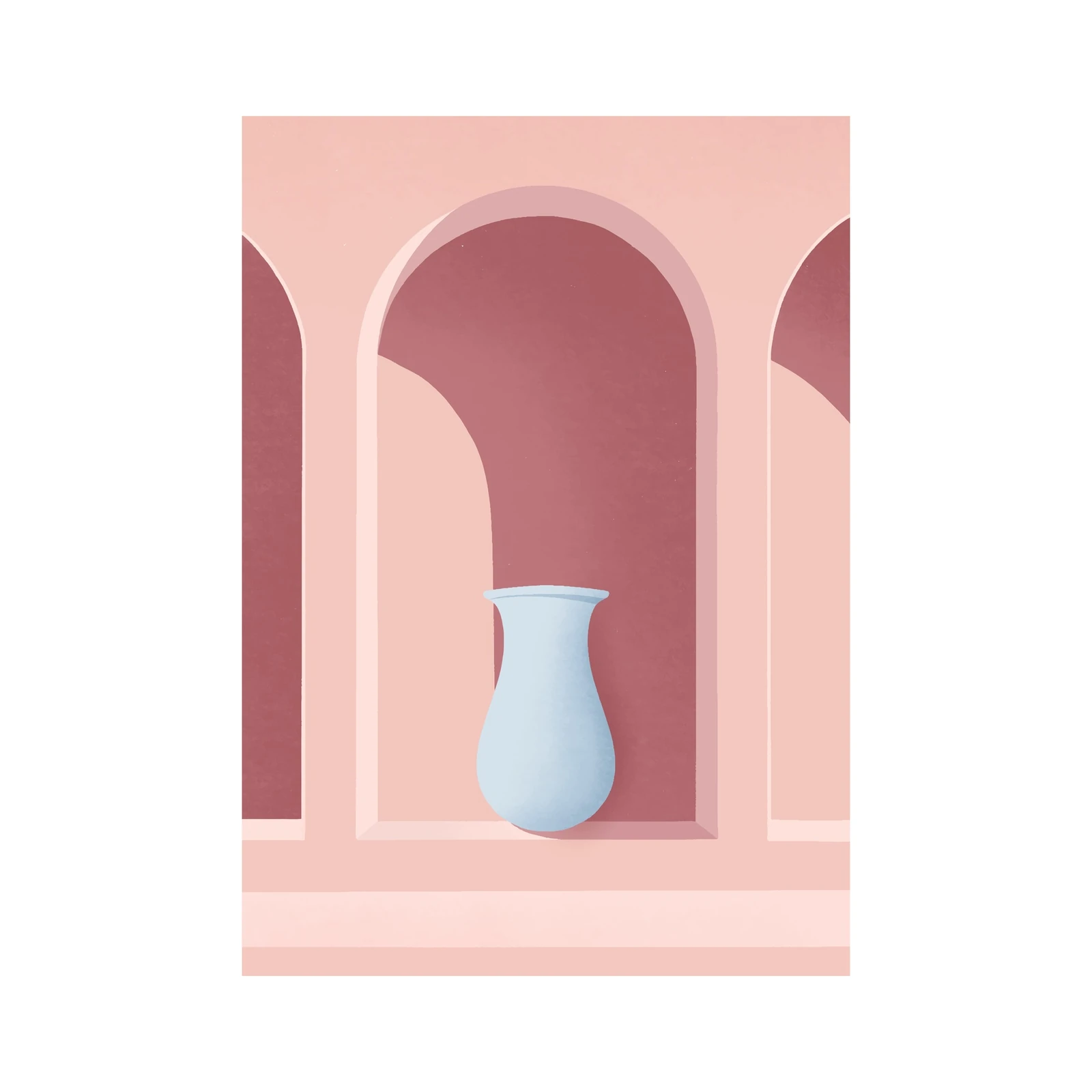 Minimalist Arch Vase Art Wall Art
