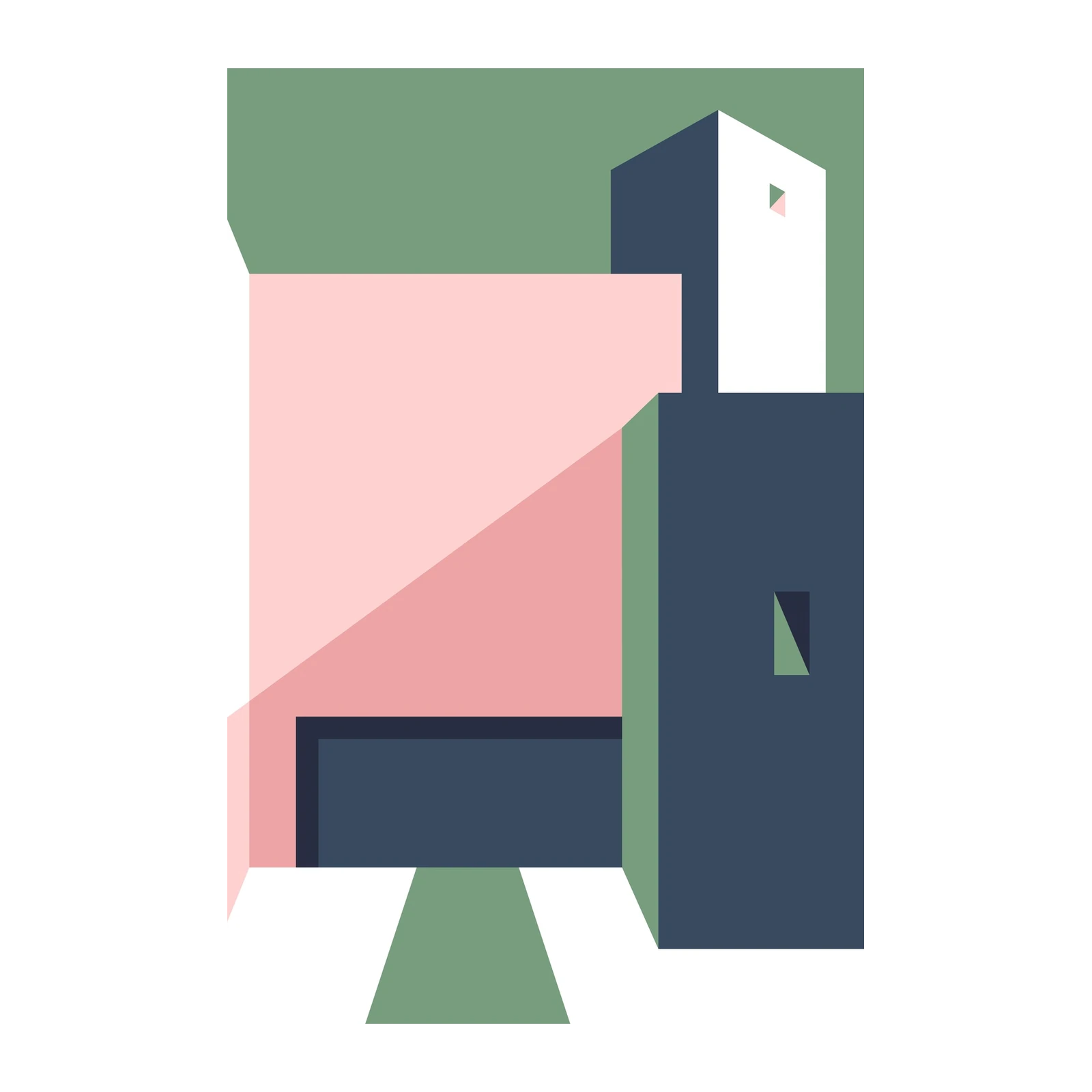 Modern Geometric Architectural Wall Art