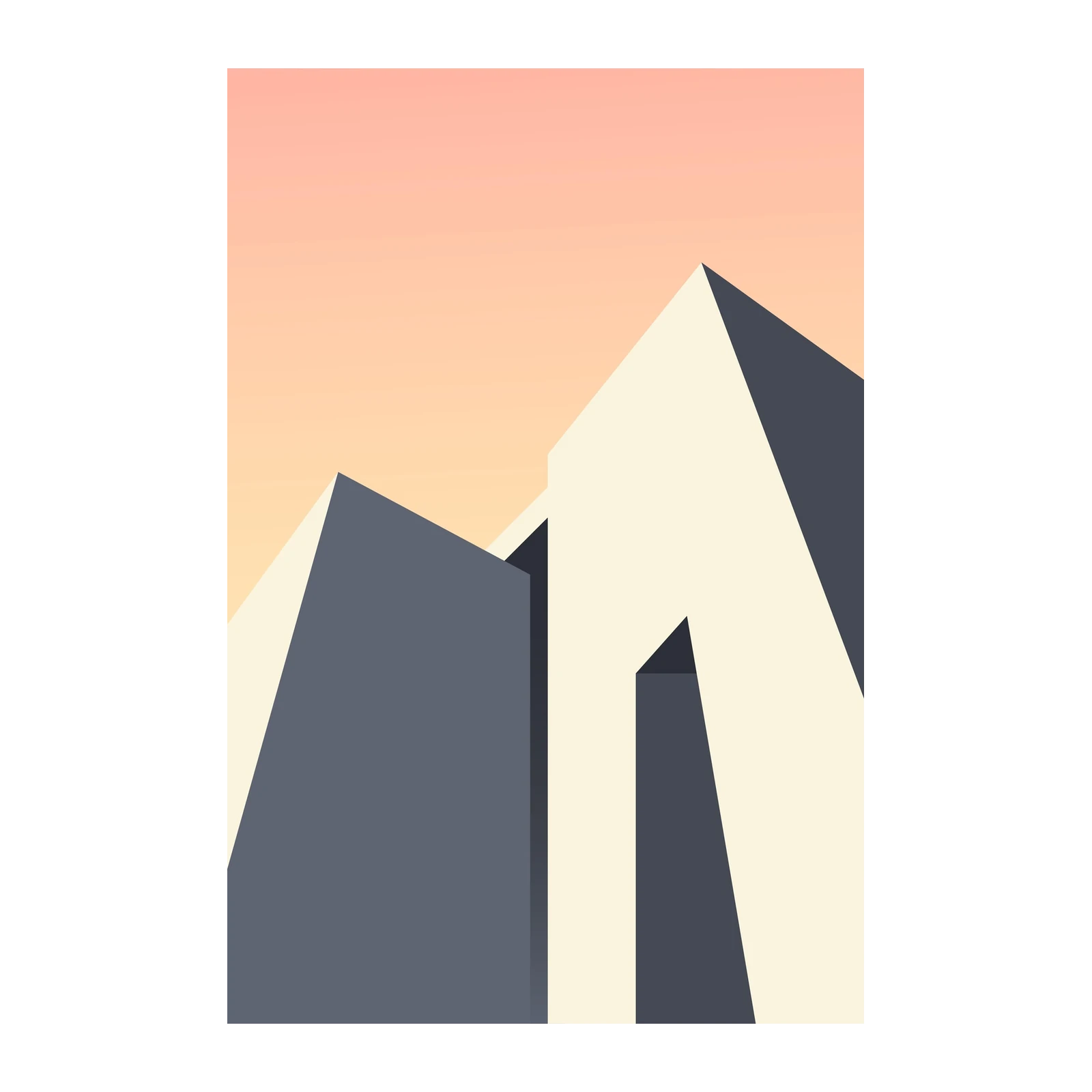 Minimalist Geometric Architecture Wall Art