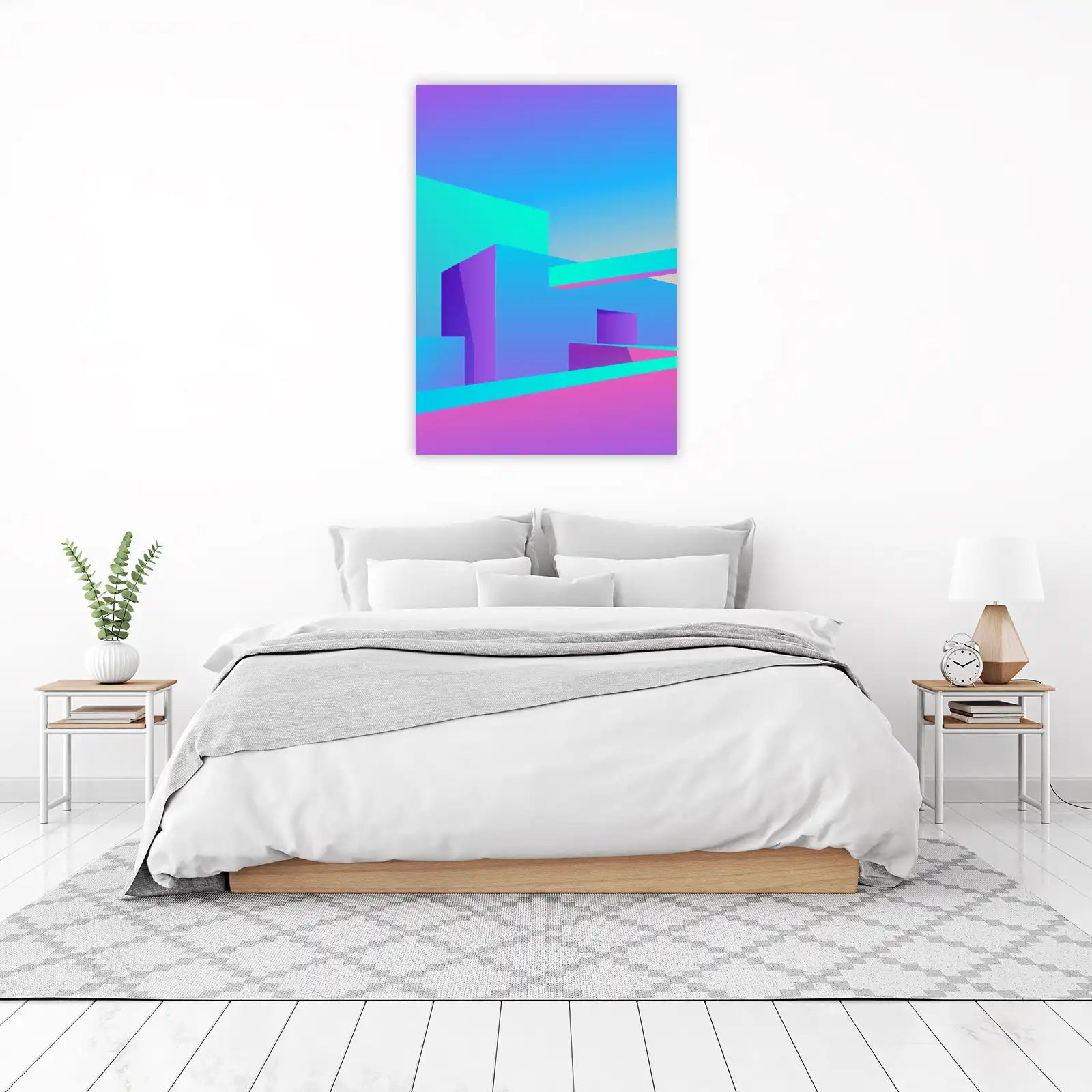 Geometric Gradient Abstract Wall Art