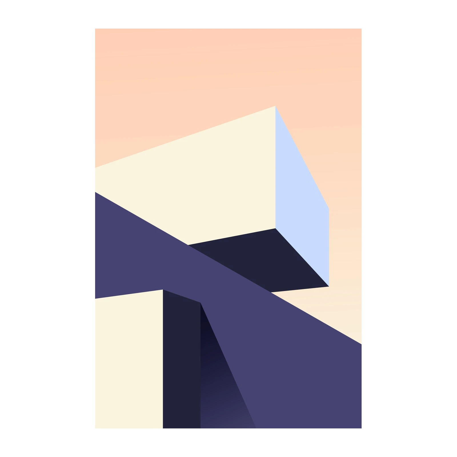Abstract Geometric Architecture Wall Art