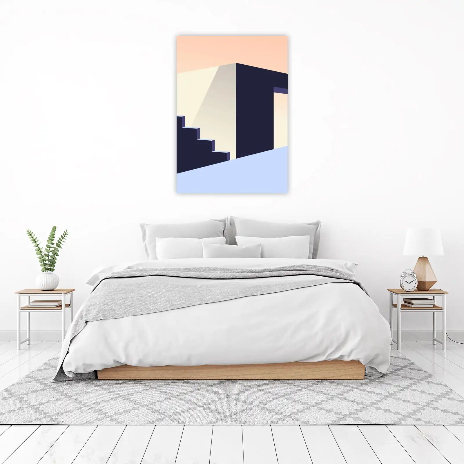 Minimalist Stairway Abstract Wall Art