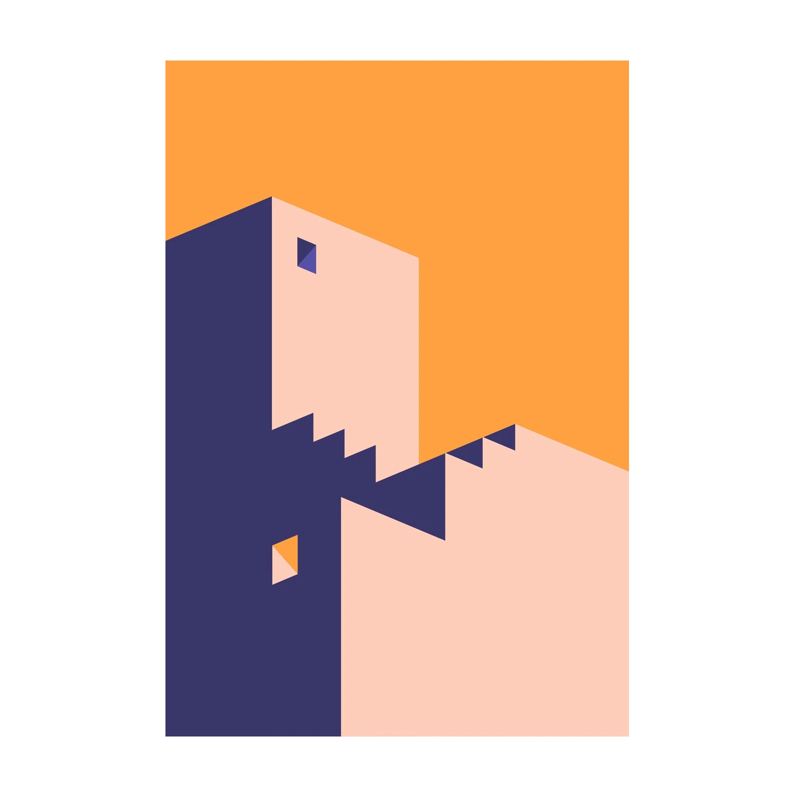 Modern Geometric Architectural Wall Art