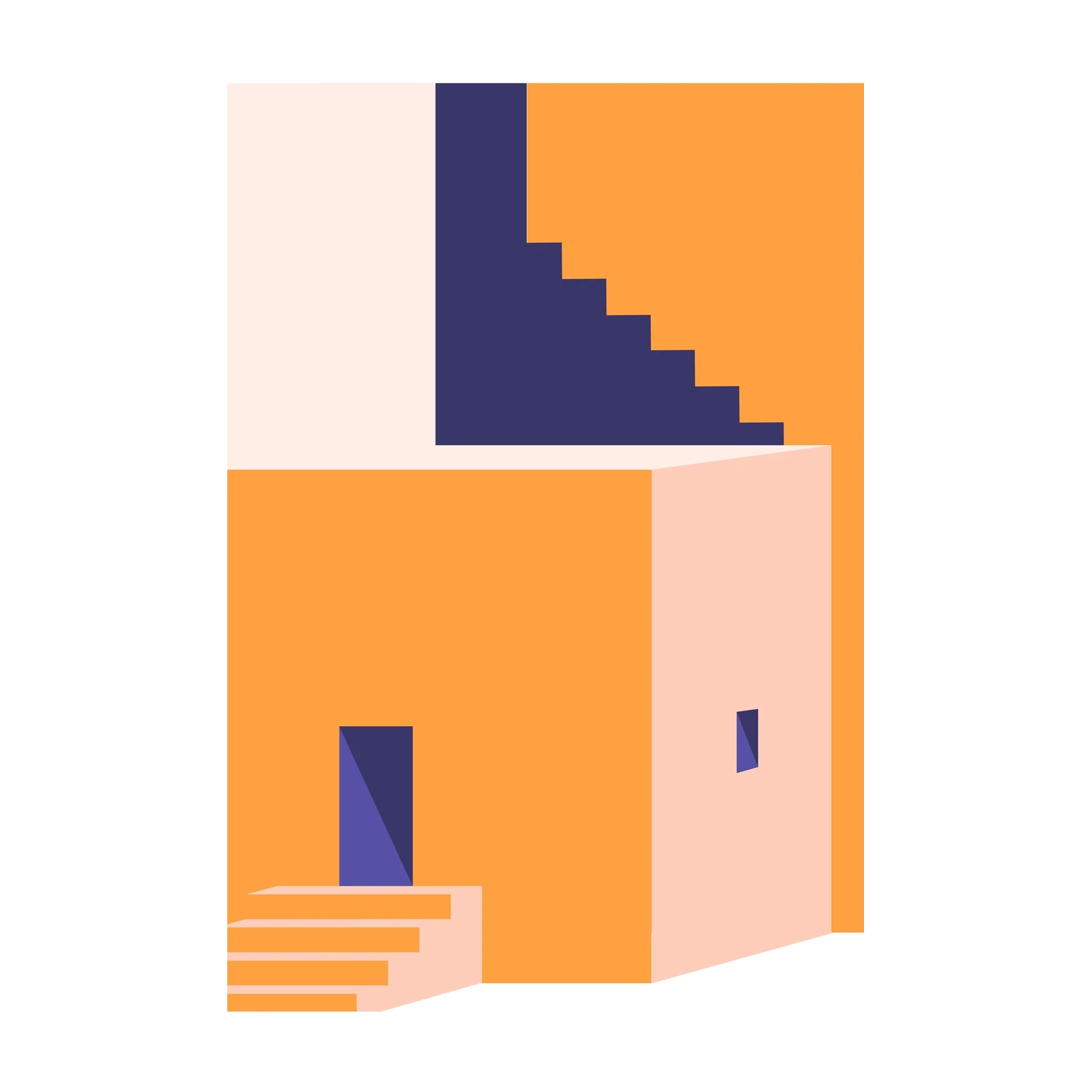 Modern Geometric Architecture Wall Art
