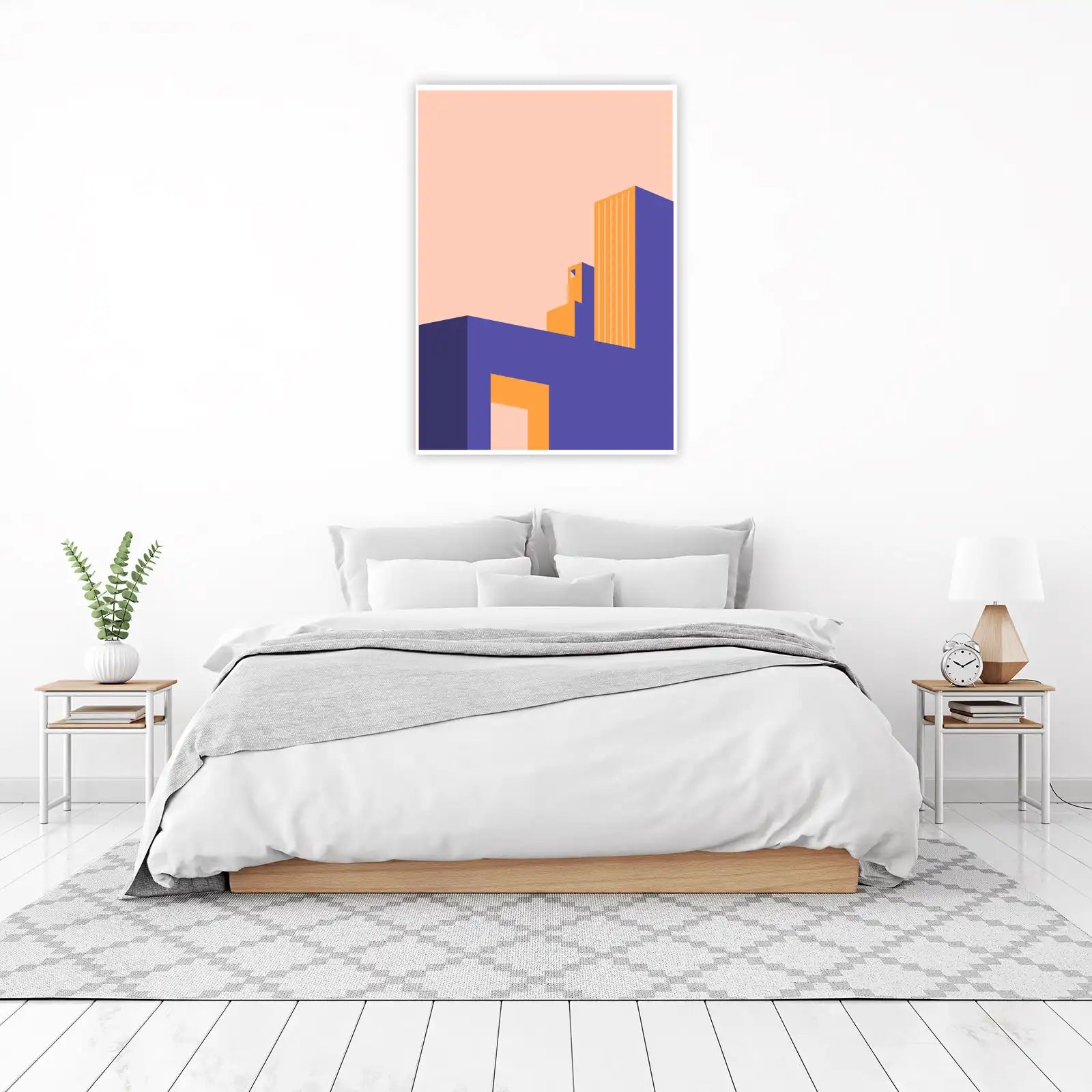 Modern Geometric Building Wall Art