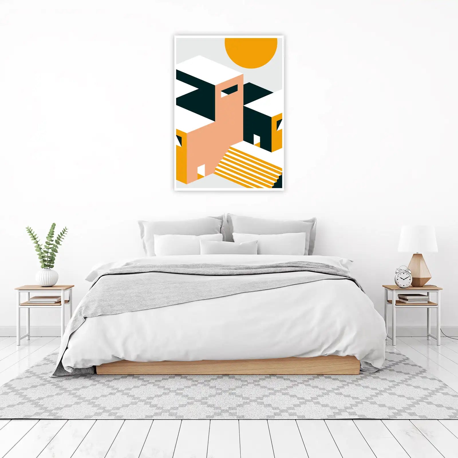 Abstract Geometric Building Wall Art